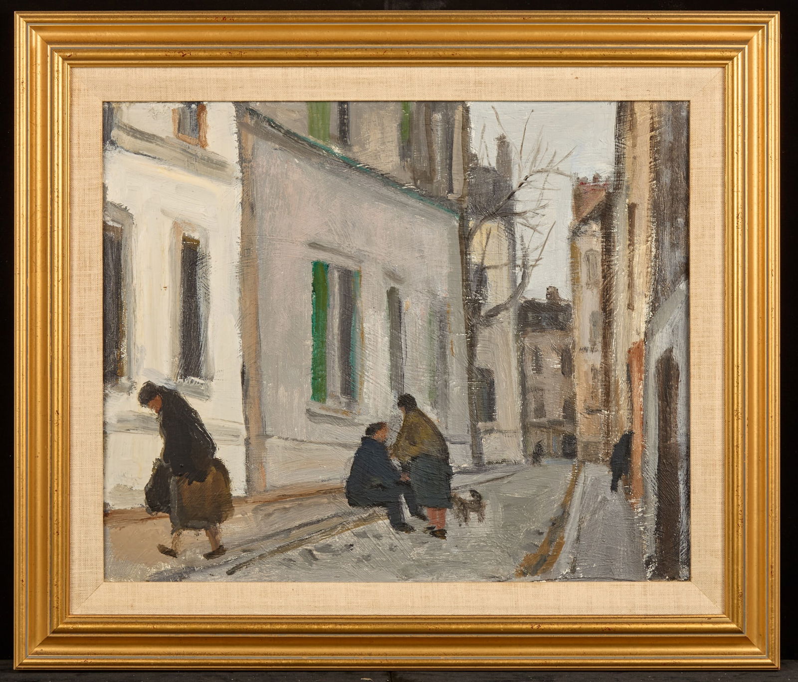PARISIAN STREET SCENE -BERNARD LAMOTTE (1903-1983) (1 of 6)