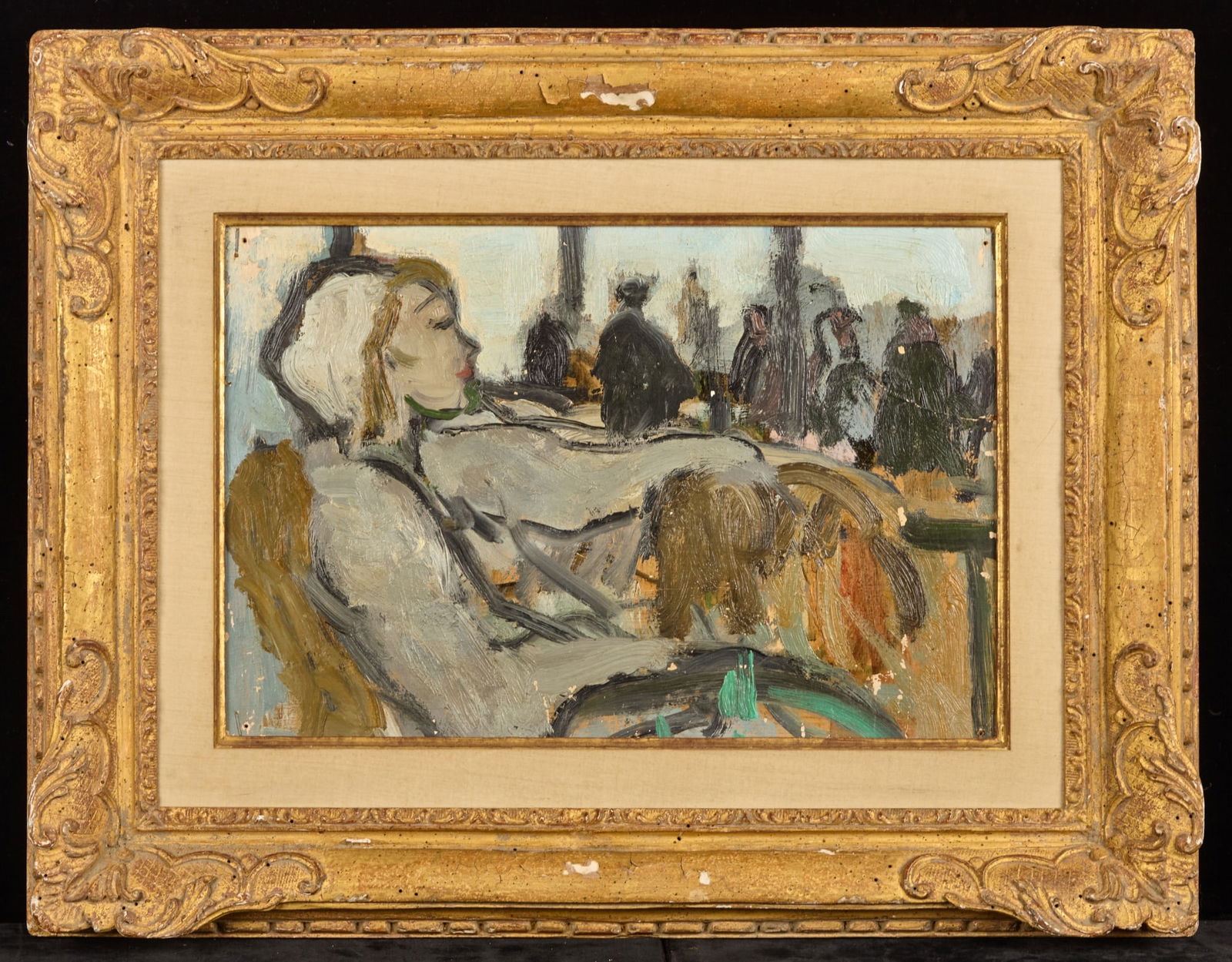 WOMAN RELAXING and PASSERSBY - BERNARD LAMOTTE (1 of 8)