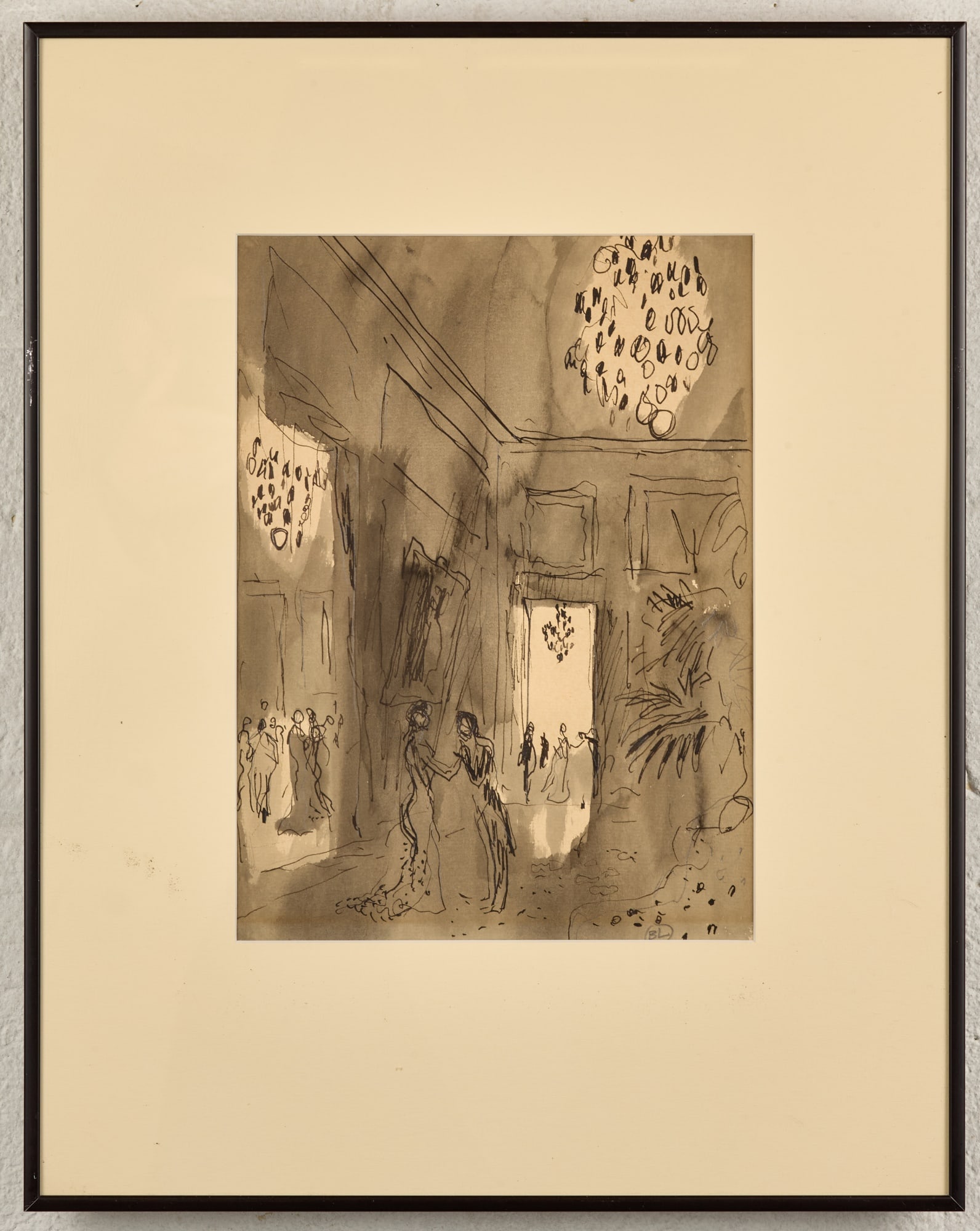 ELABORATE GATHERING - BERNARD LAMOTTE (1903-1983) (1 of 5)