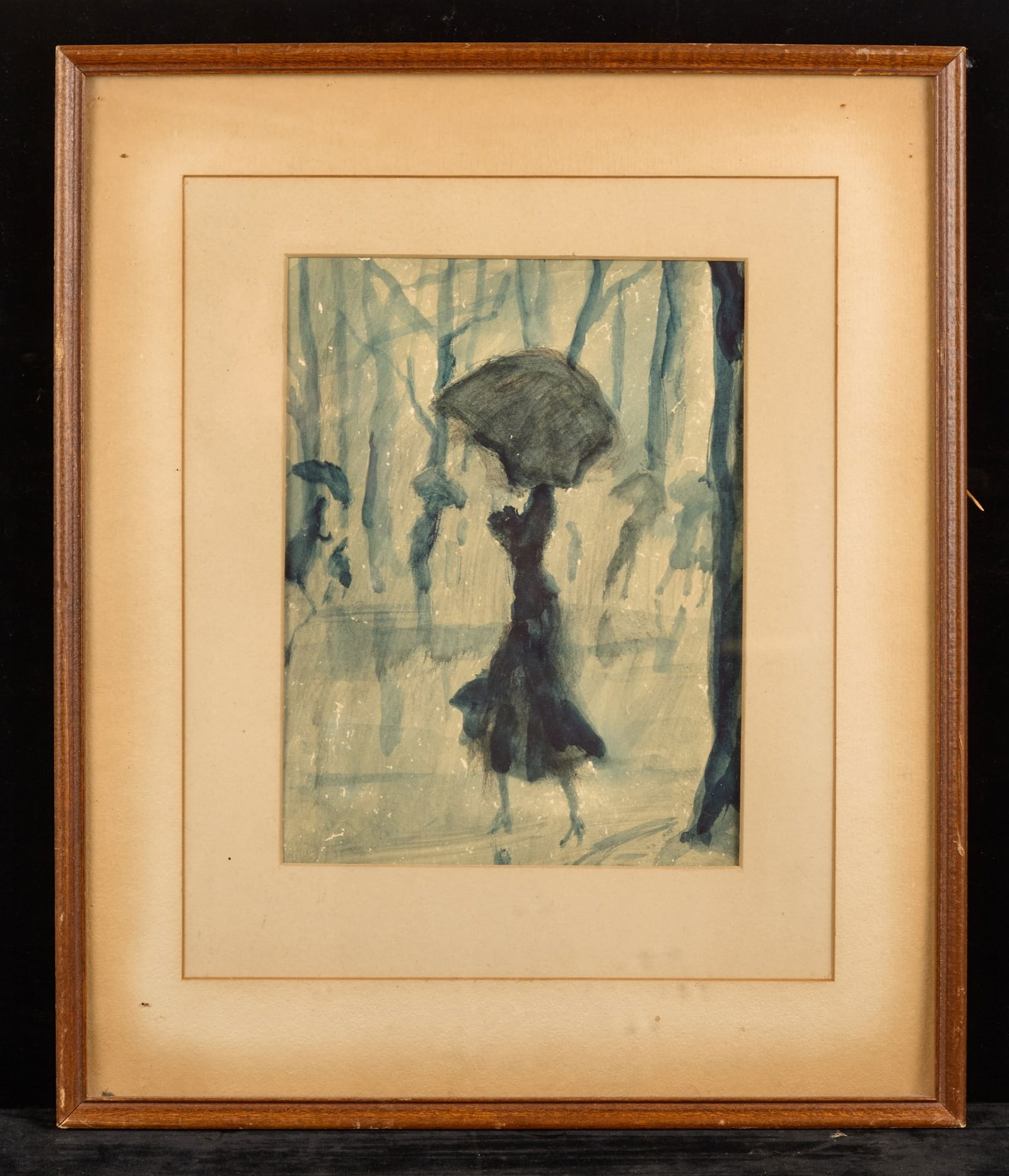 UMBRELLAS in the RAIN -BERNARD LAMOTTE (1903-1983) (1 of 6)