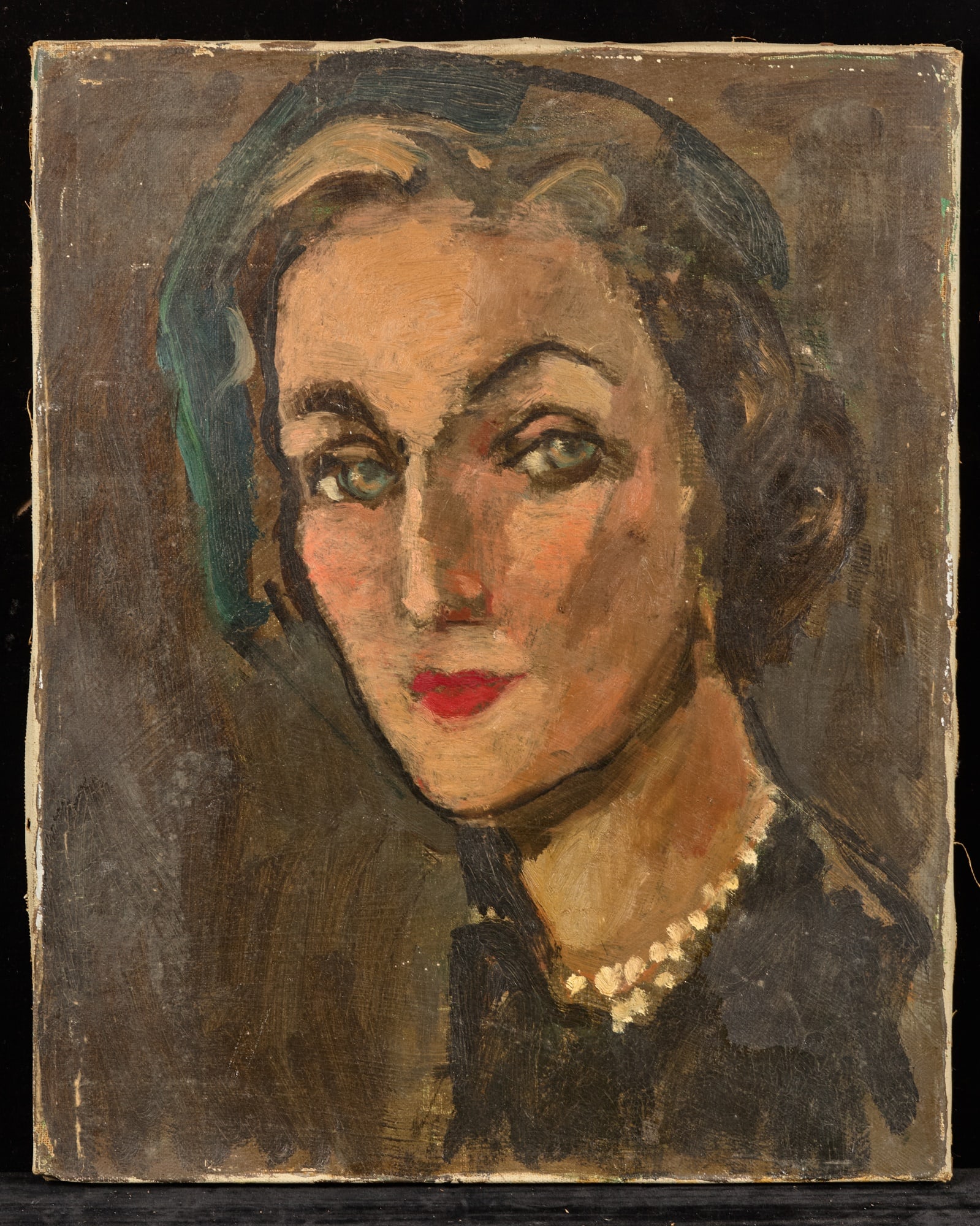 WOMAN in a PEARL NECKLACE - BERNARD LAMOTTE (1 of 5)