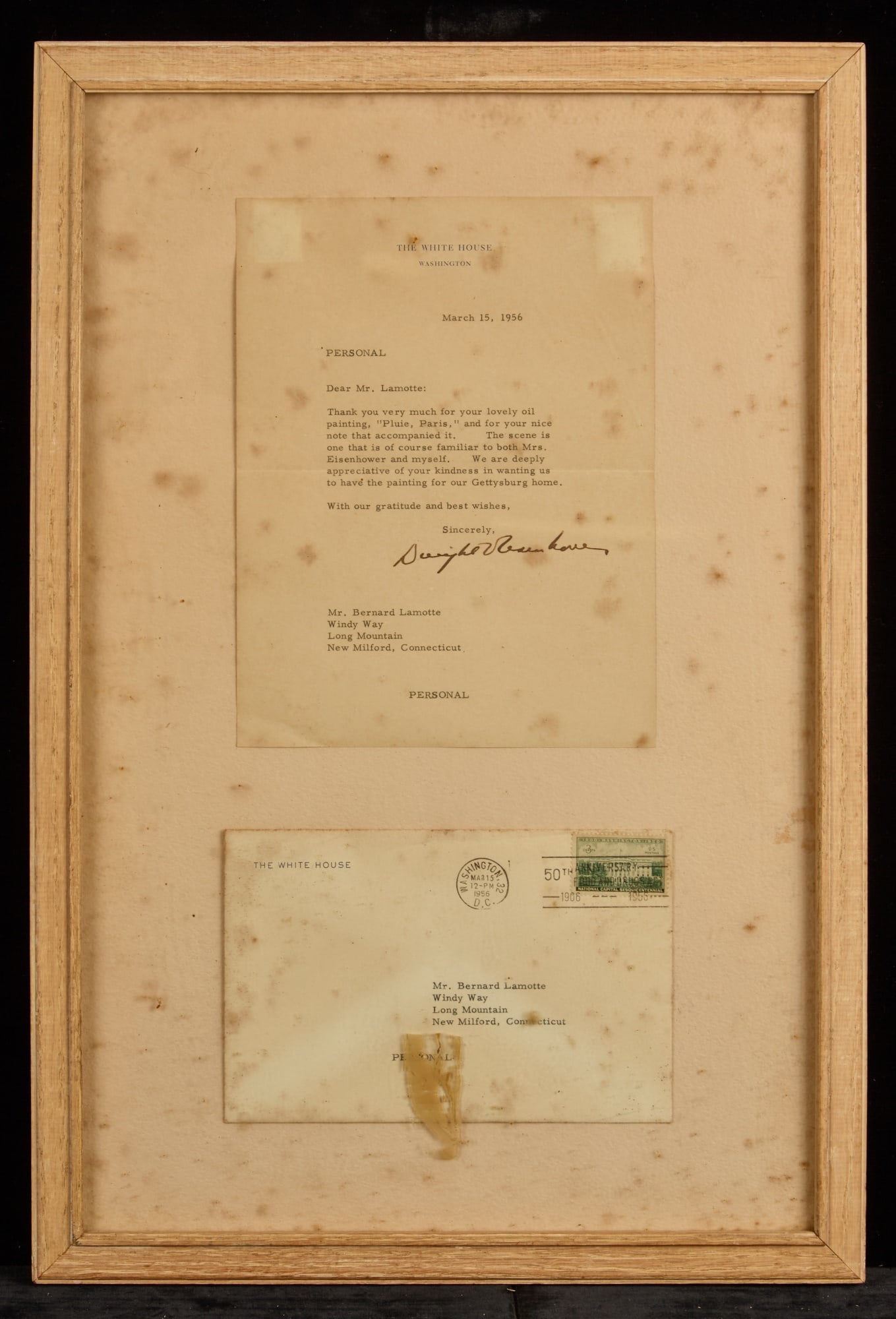 PRESIDENT DWIGHT EISENHOWER SIGNED NOTE (1 of 4)