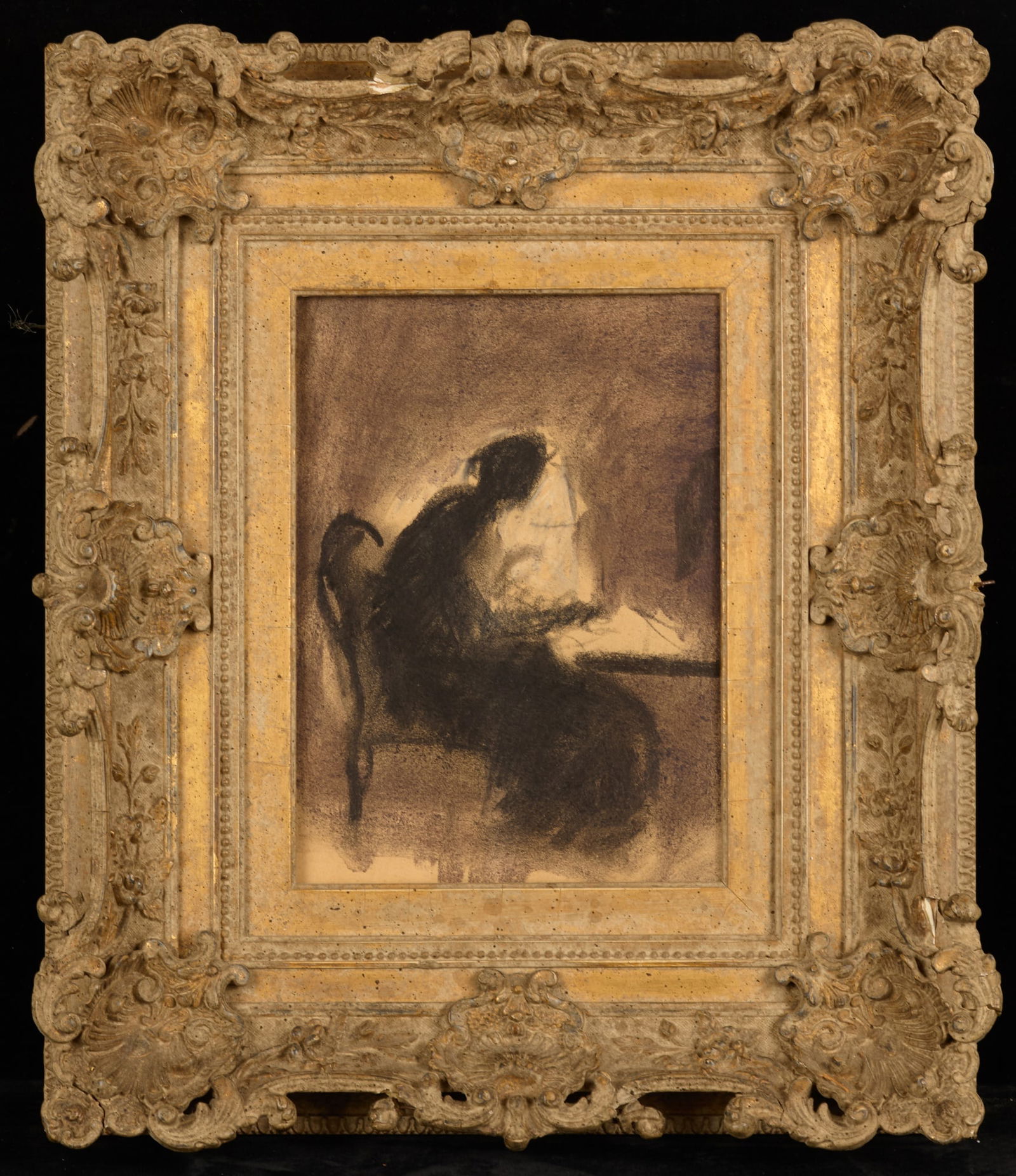 AT HER DESK - BERNARD LAMOTTE (1903-1983) (1 of 6)