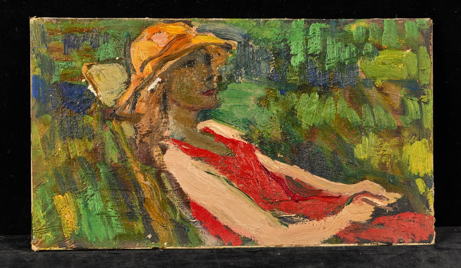 WOMAN SITTING OUT OF DOORS - BERNARD LAMOTTE (1 of 6)