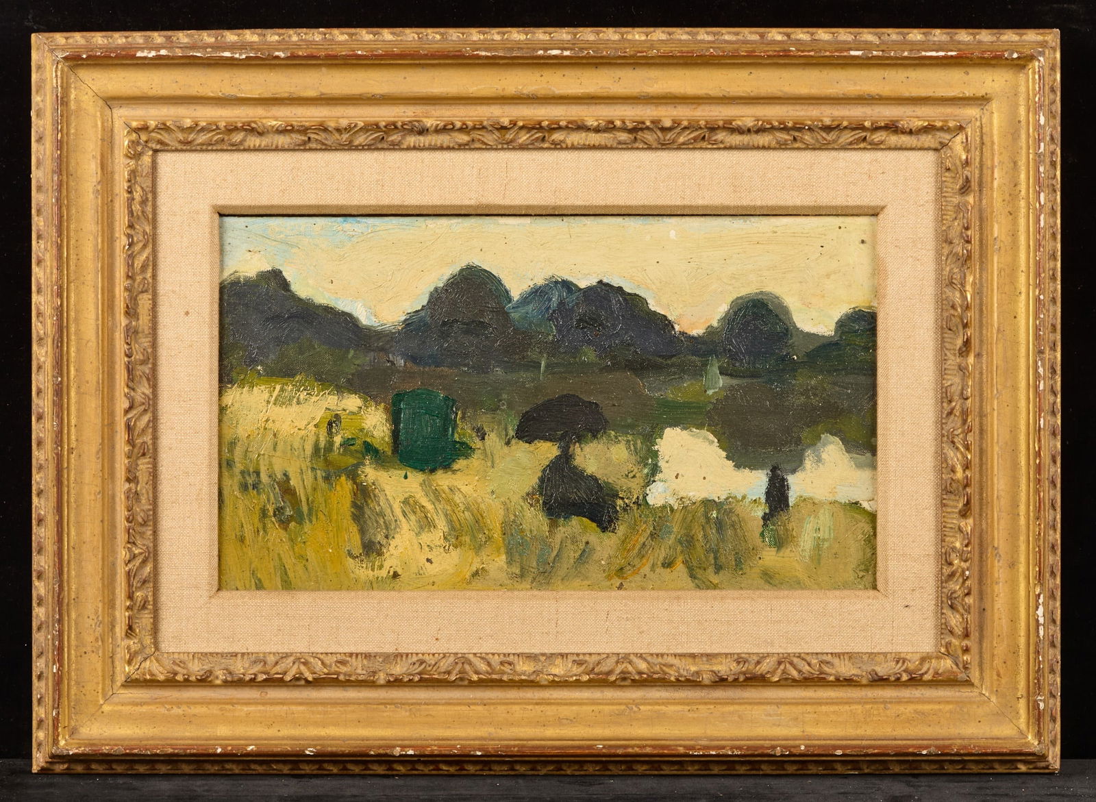 RELAXING by a LAKE - BERNARD LAMOTTE (1903-1983) (1 of 5)