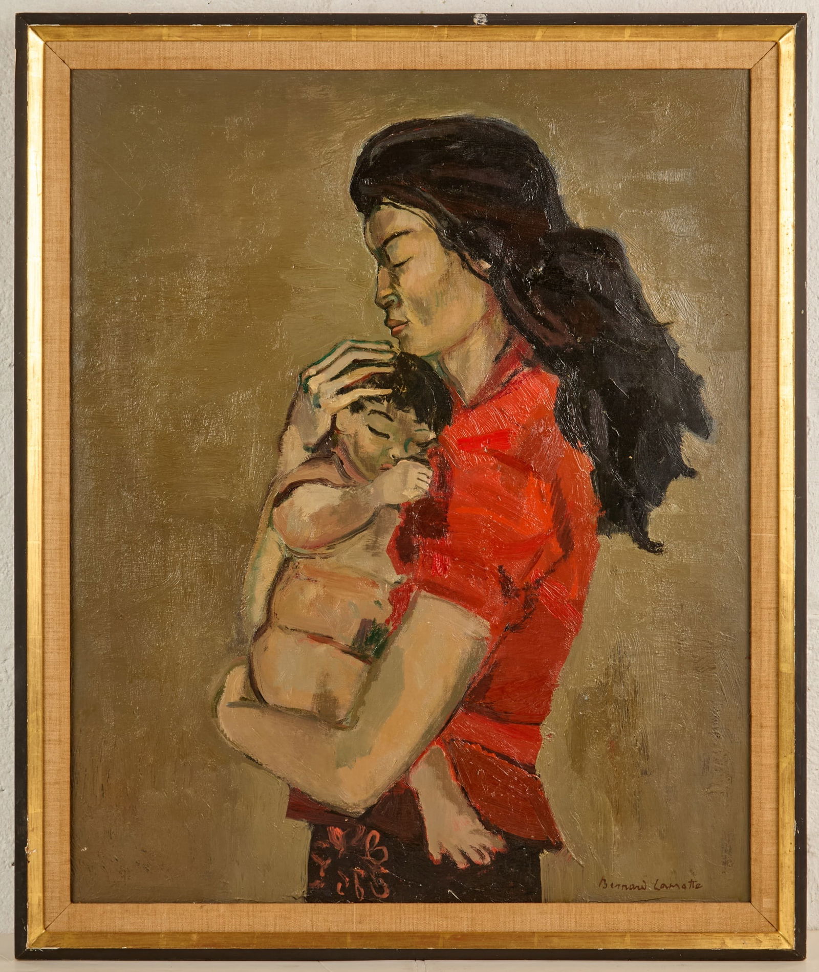 THAI WOMAN and CHILD - BERNARD LAMOTTE (1903-1983) (1 of 8)