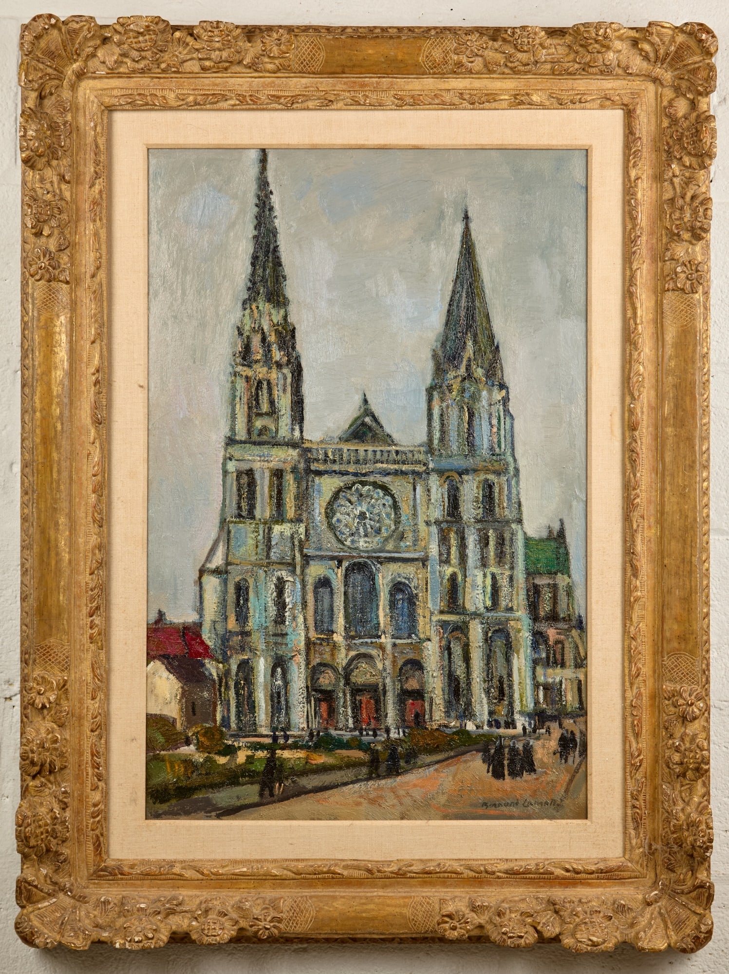 CHARTRES - BERNARD LAMOTTE (1903-1983): Oil on canvas 32 x 21 1/4 inches. signed. presented in a custom frame 44 x 32 inches (overall) Provenance: Vose Galleries, Boston Condition: Good Temp No 322
