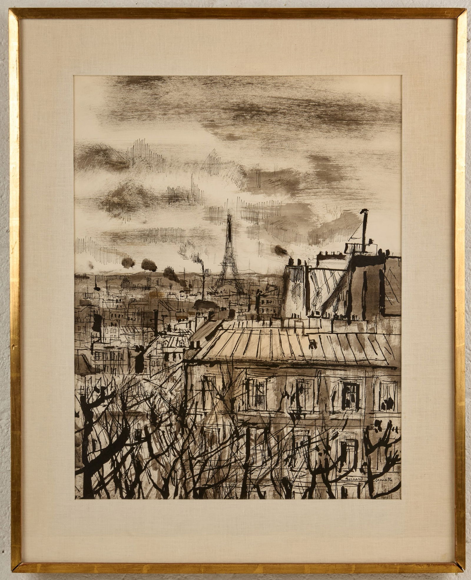 GREY ROOFTOPS with EIFFLE TOWER - BERNARD LAMOTTE (1 of 6)