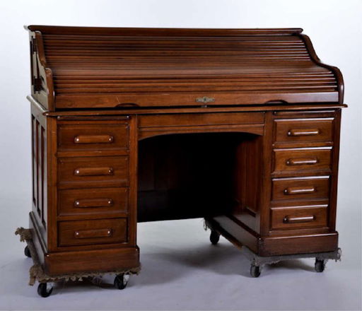 Black Walnut Boston Derby Roll Top Desk Jun 01 2013 John