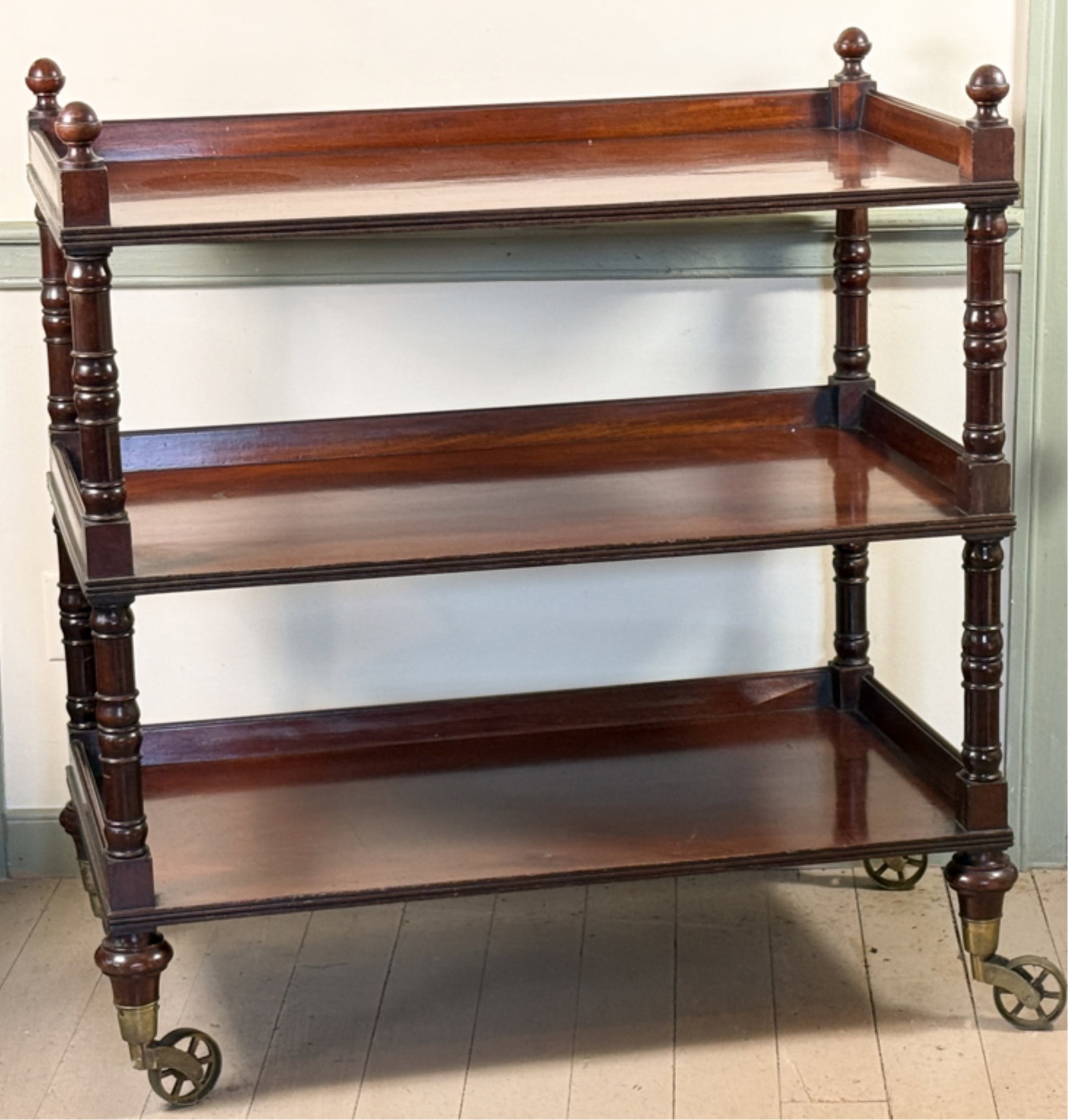 (3) TIERED GEORGIAN MAHOGANY ETAGERE (1 of 12)