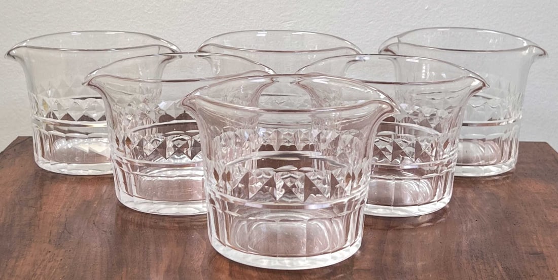 SET OF (6) PERIOD REGENCY WINE RINSERS: 3 5/8" tall