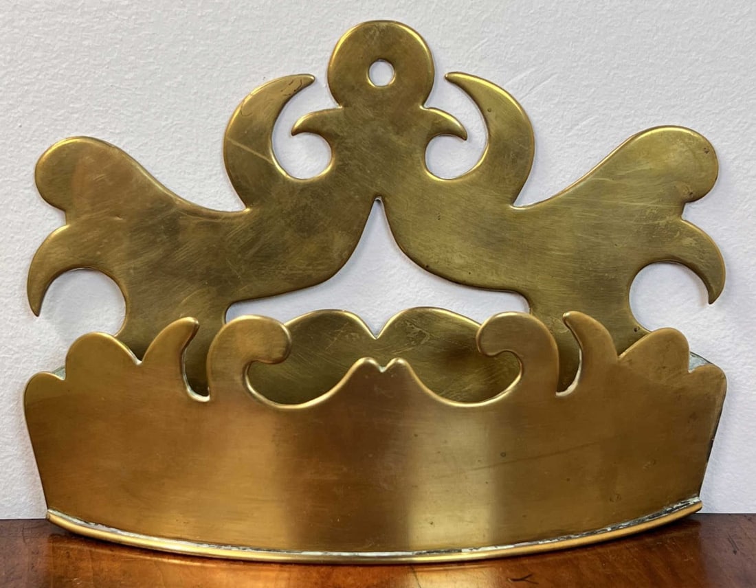 PERIOD GEORGIAN BRASS WALL POCKET (1 of 6)