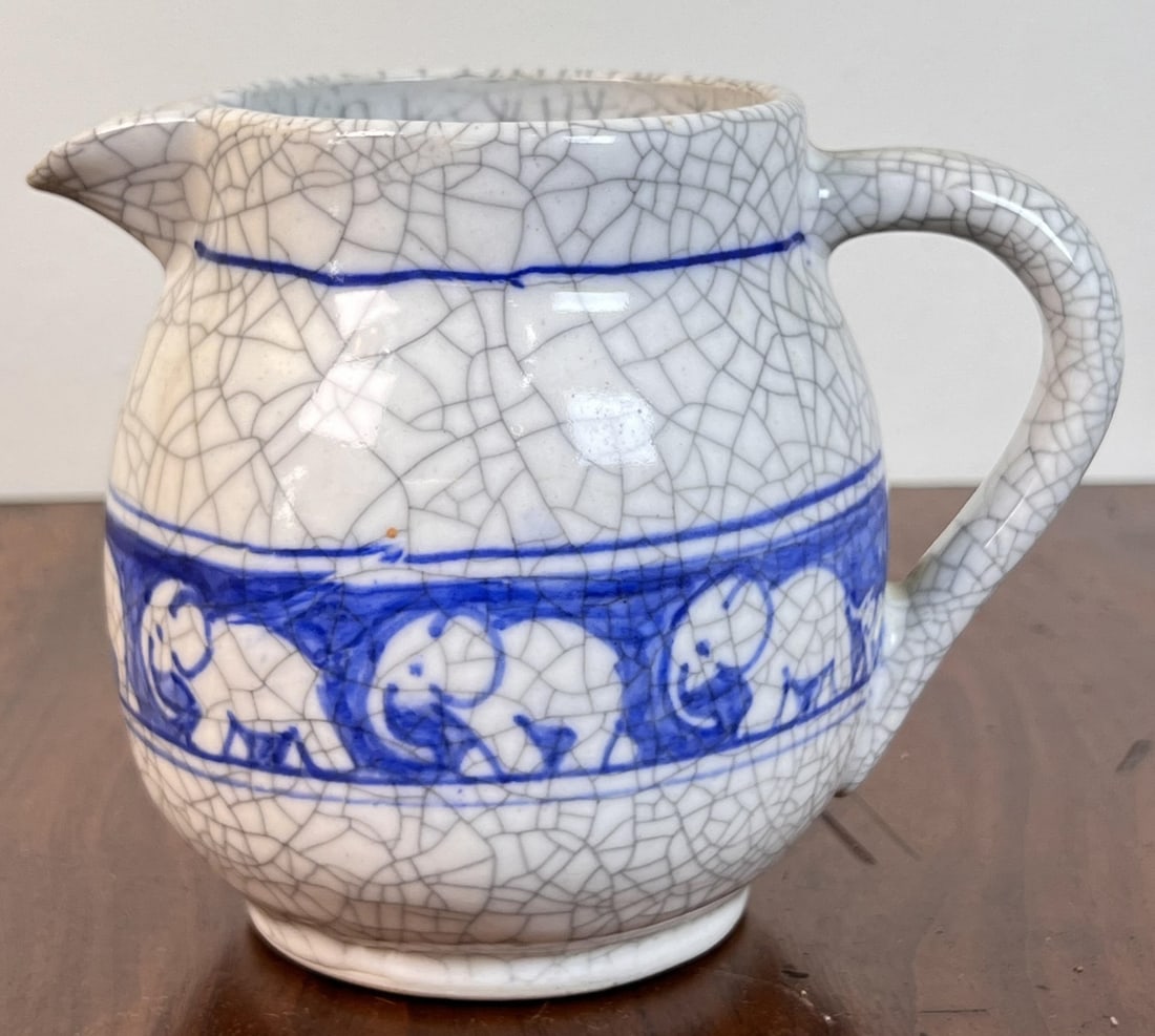 RARE DEDHAM POTTERY ELEPHANT PITCHER (1 of 9)