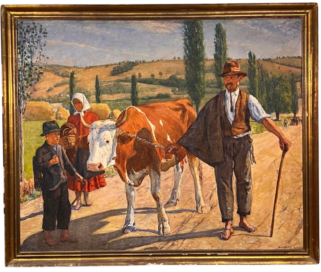 LAJOS KUNFFY (1869-1962) "GOING TO MARKET" (1 of 13)