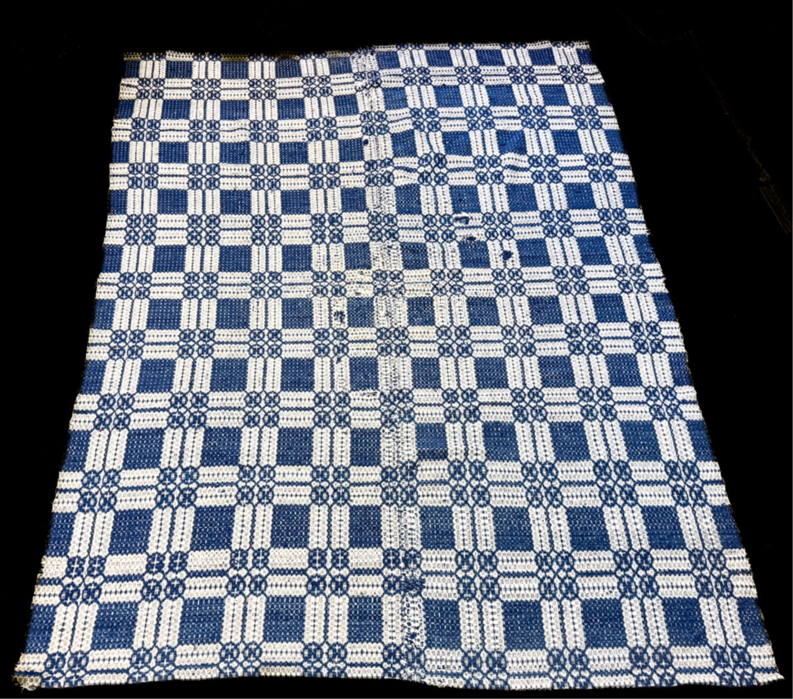 (19thc) LINSEY WOOLSEY COVERLET (1 of 9)