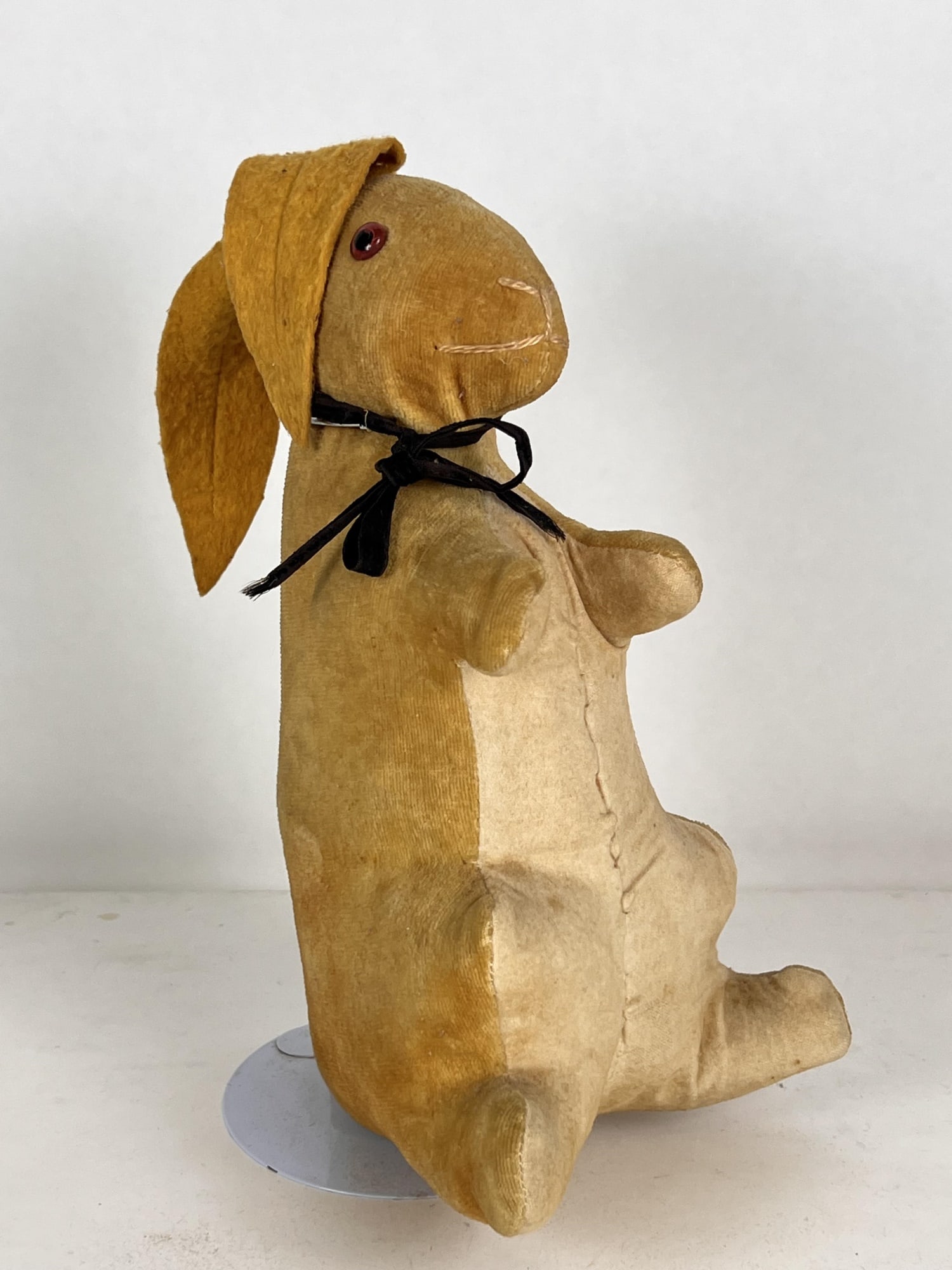 VINTAGE 11" MOHAIR RABBIT: 11" tall without ears