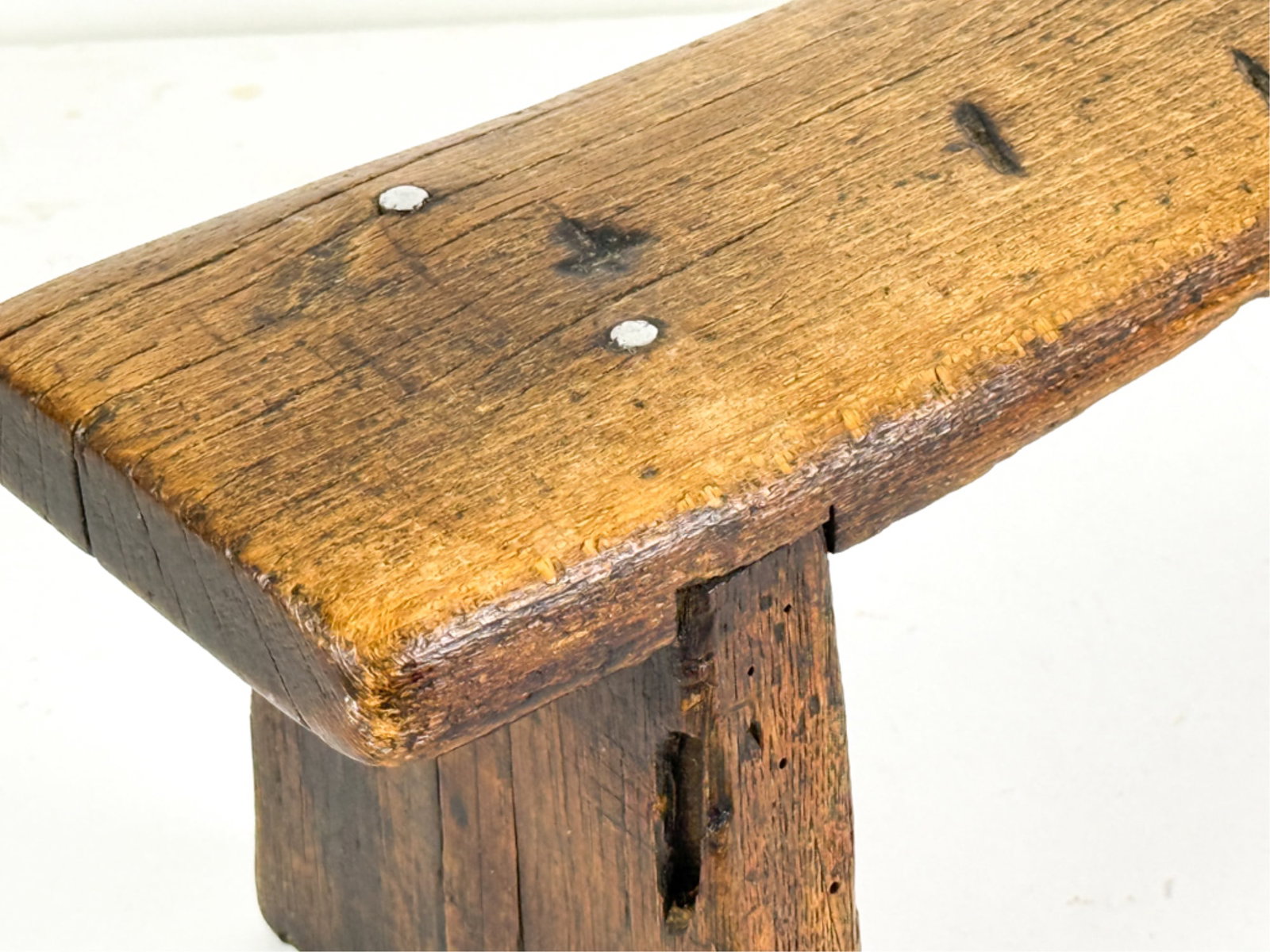 (19th c) PRIMITIVE STOOL - 2