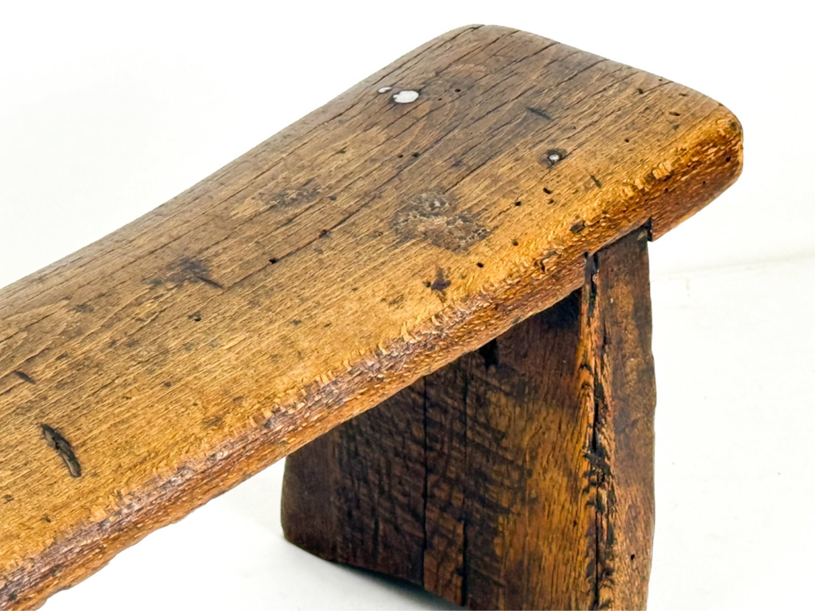 (19th c) PRIMITIVE STOOL - 3