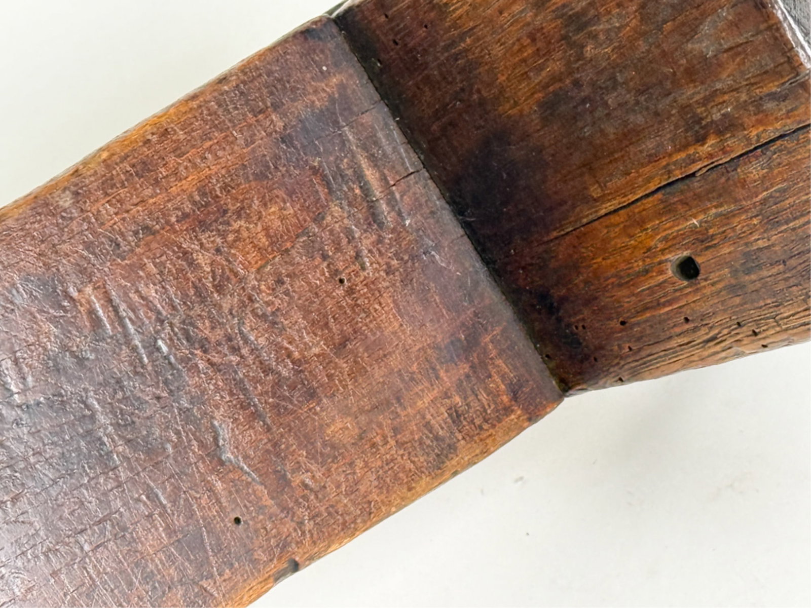 (19th c) PRIMITIVE STOOL - 7