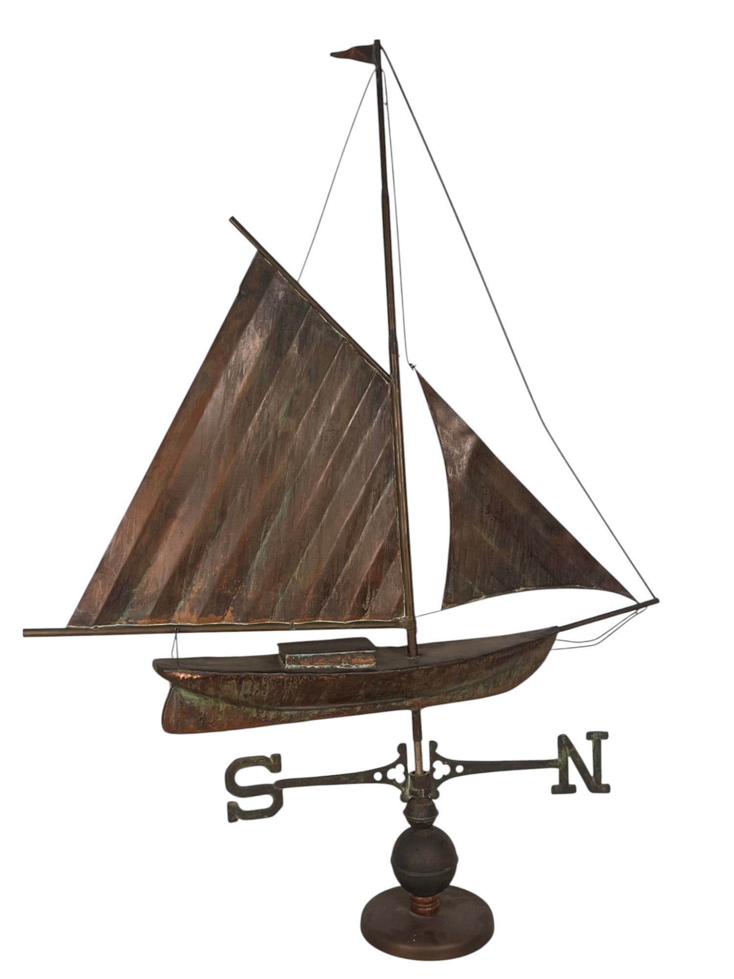 VINTAGE COPPER SAILBOAT WEATHERVANE (1 of 11)