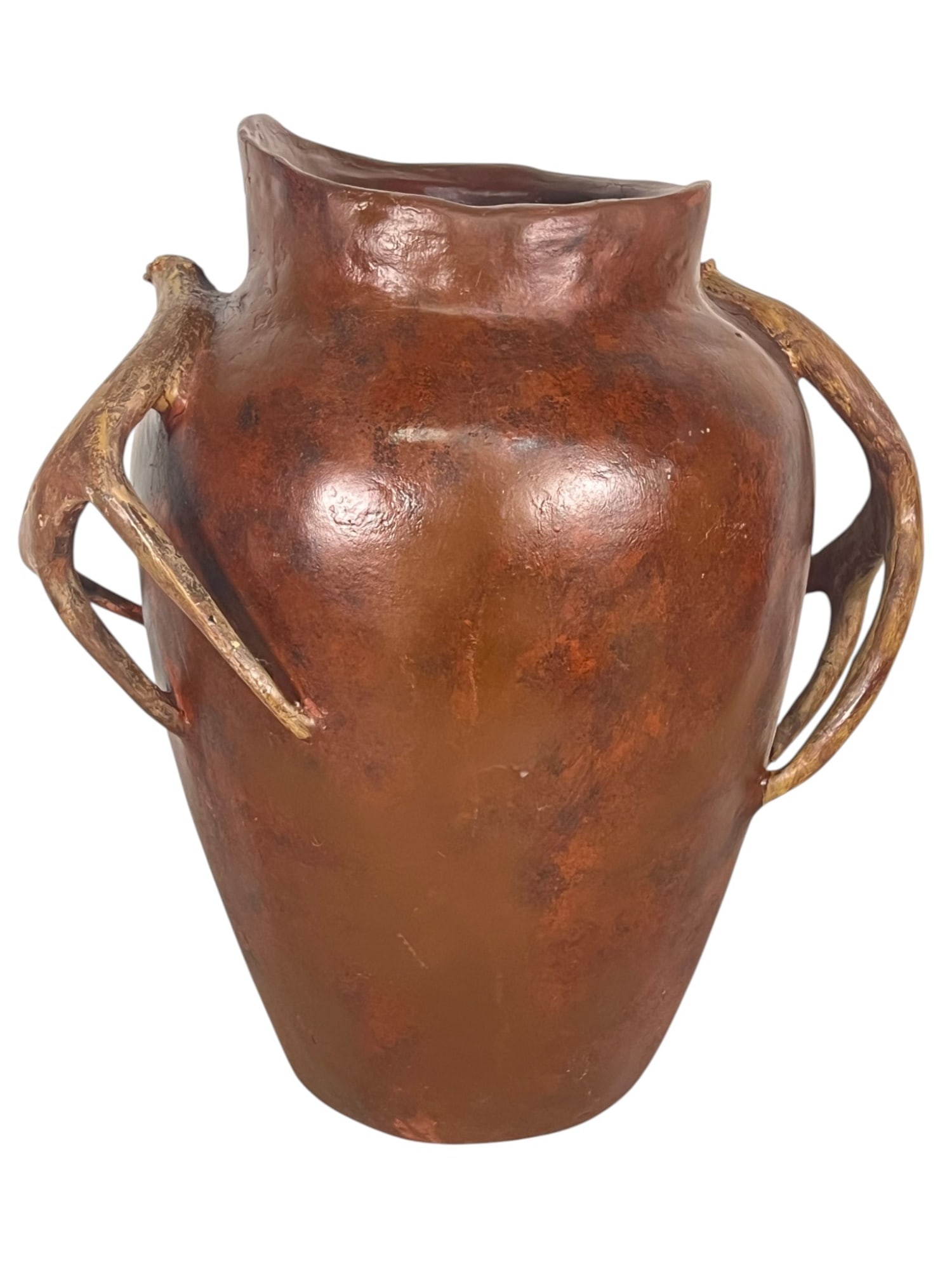 VINTAGE HANDMADE ANTLER HANDLE URN (1 of 8)
