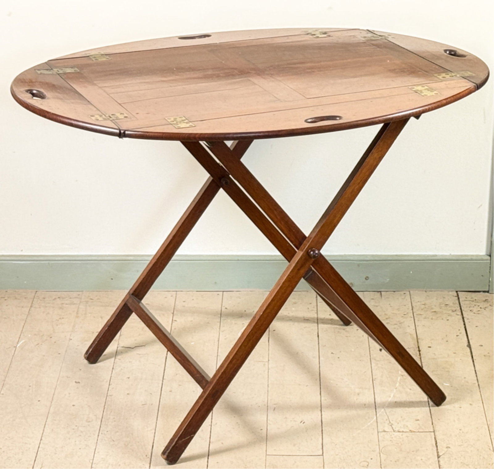 EARLY (19thc) ENGLISH MAHOGANY BUTLERS TABLE (1 of 14)