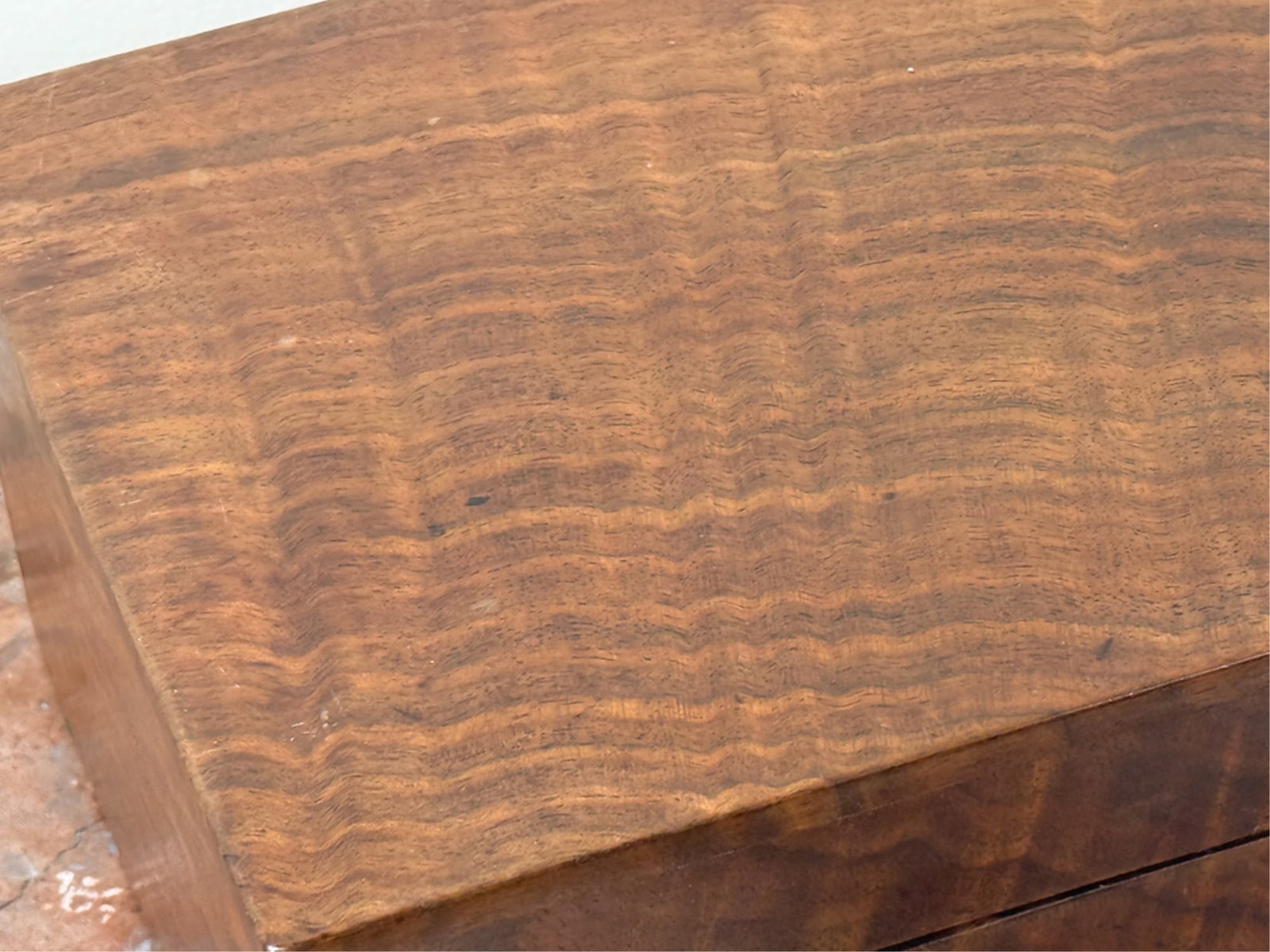 (19thc) FIGURED WALNUT DOCUMENT BOX - 2