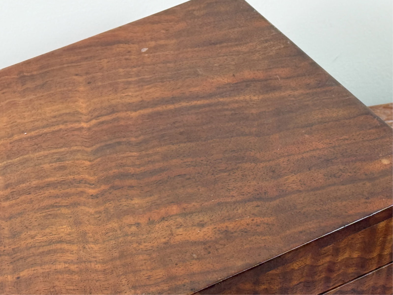 (19thc) FIGURED WALNUT DOCUMENT BOX - 3