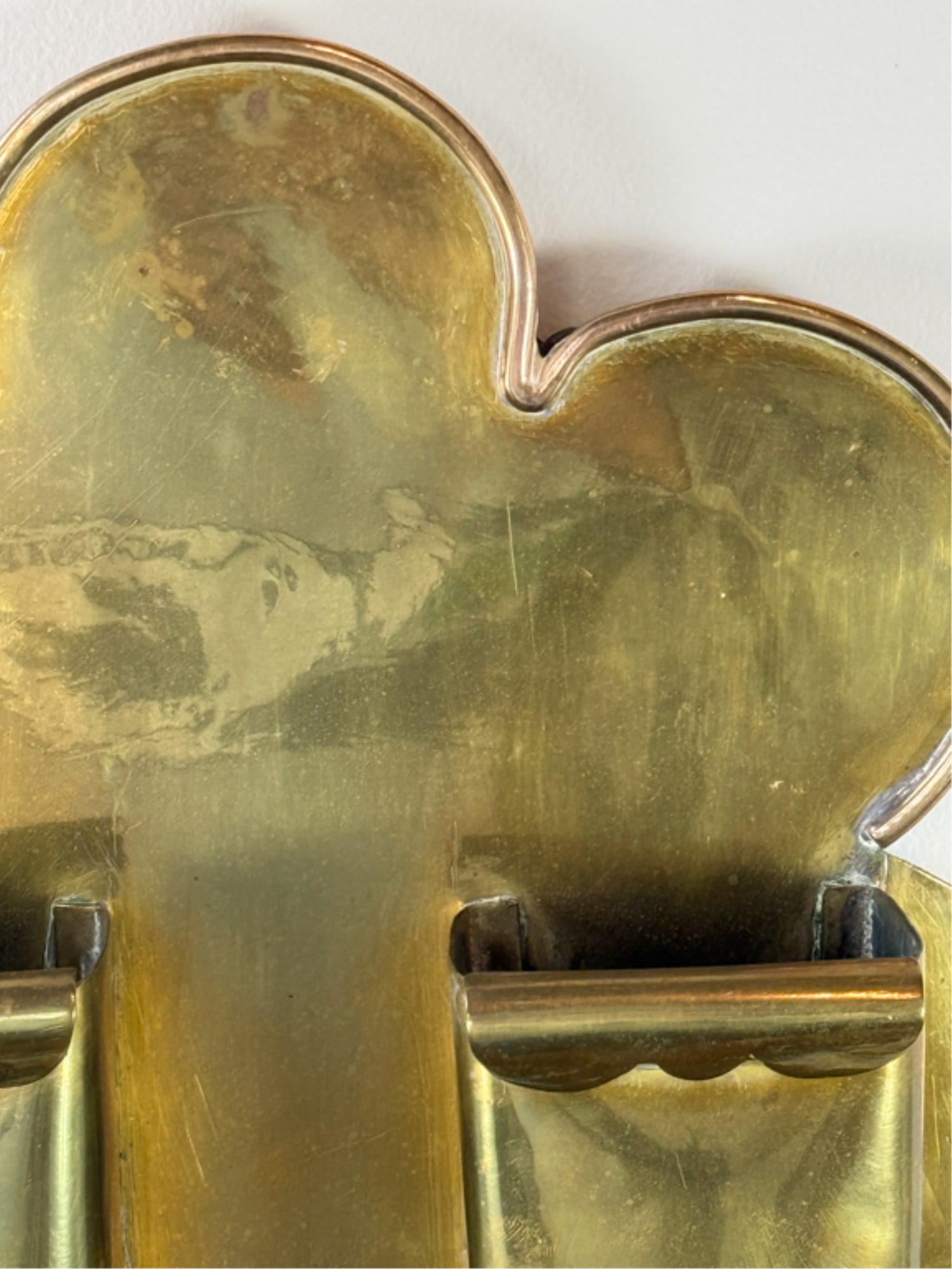 VICTORIAN BRASS WALL POCKET - 2