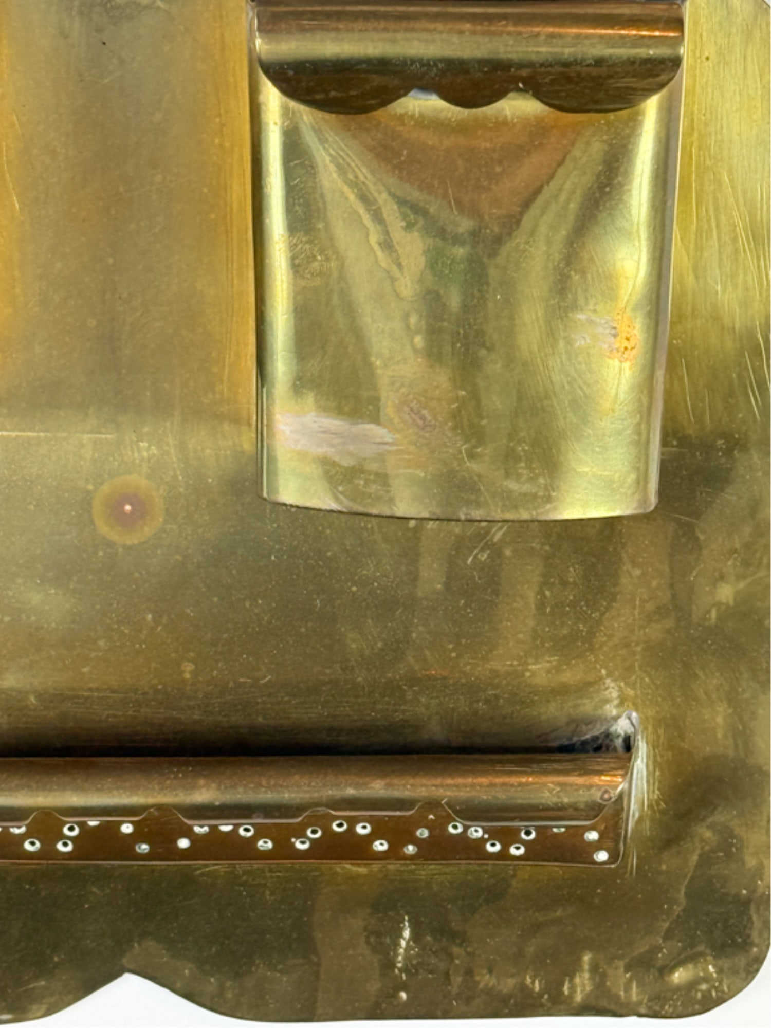 VICTORIAN BRASS WALL POCKET - 3