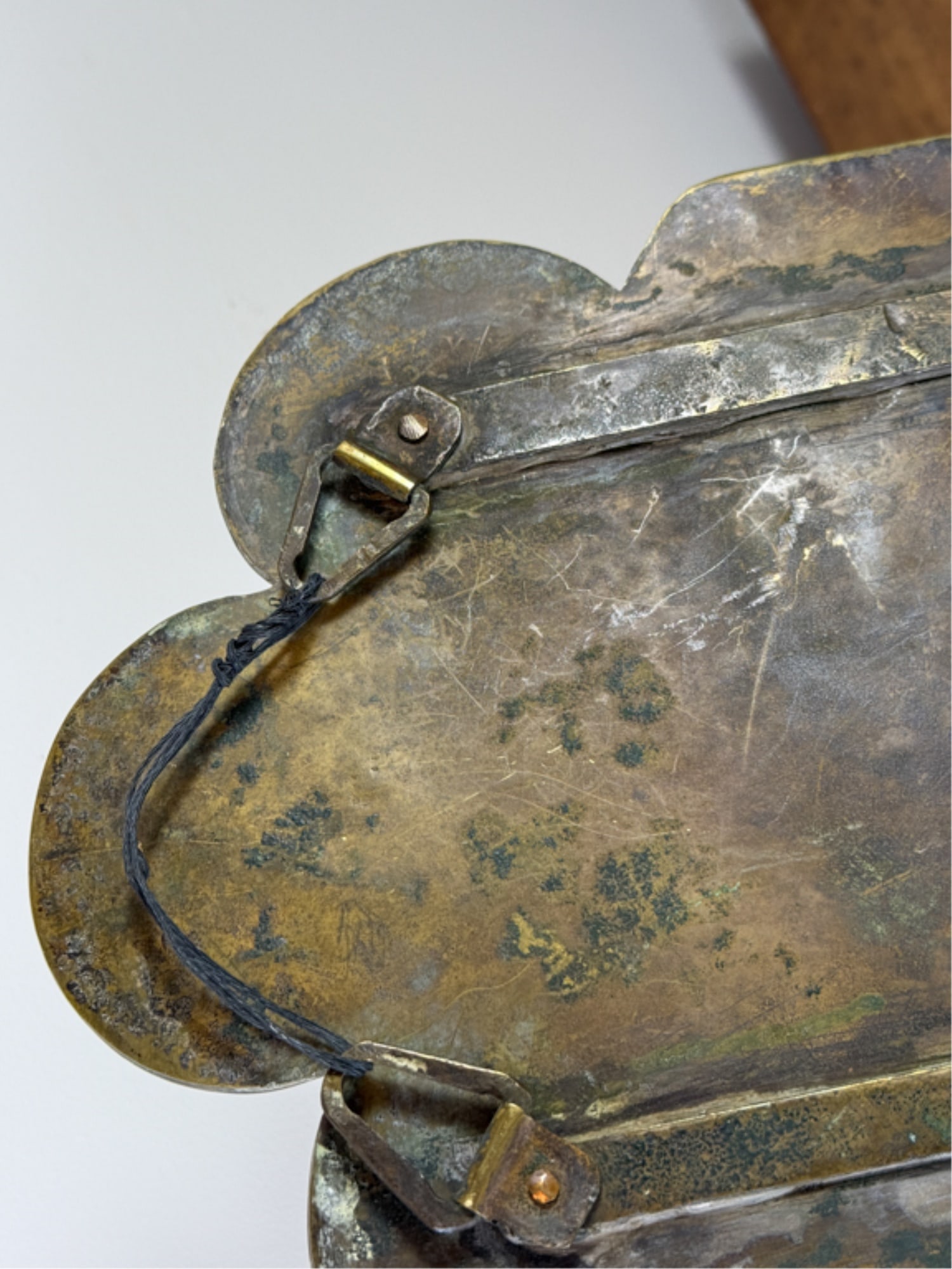 VICTORIAN BRASS WALL POCKET - 6