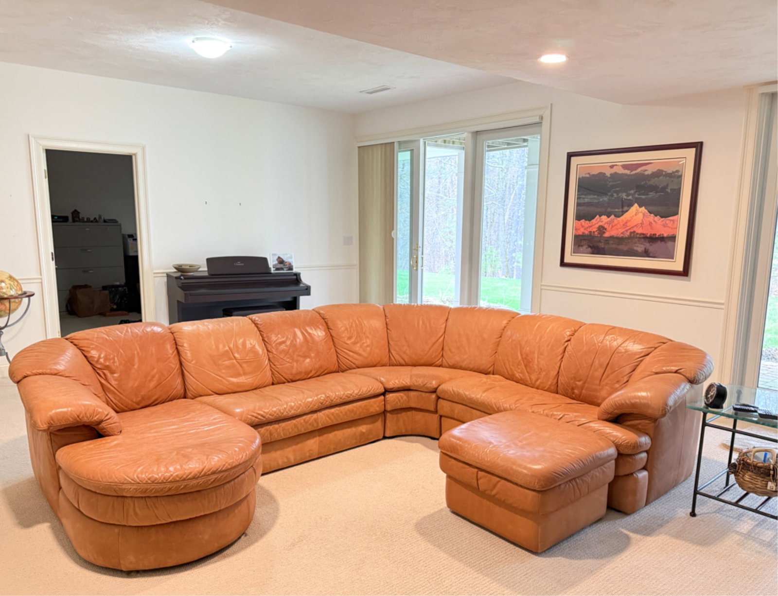 DESIGNER QUALITY ITALIAN LEATHER SOFA (1 of 6)