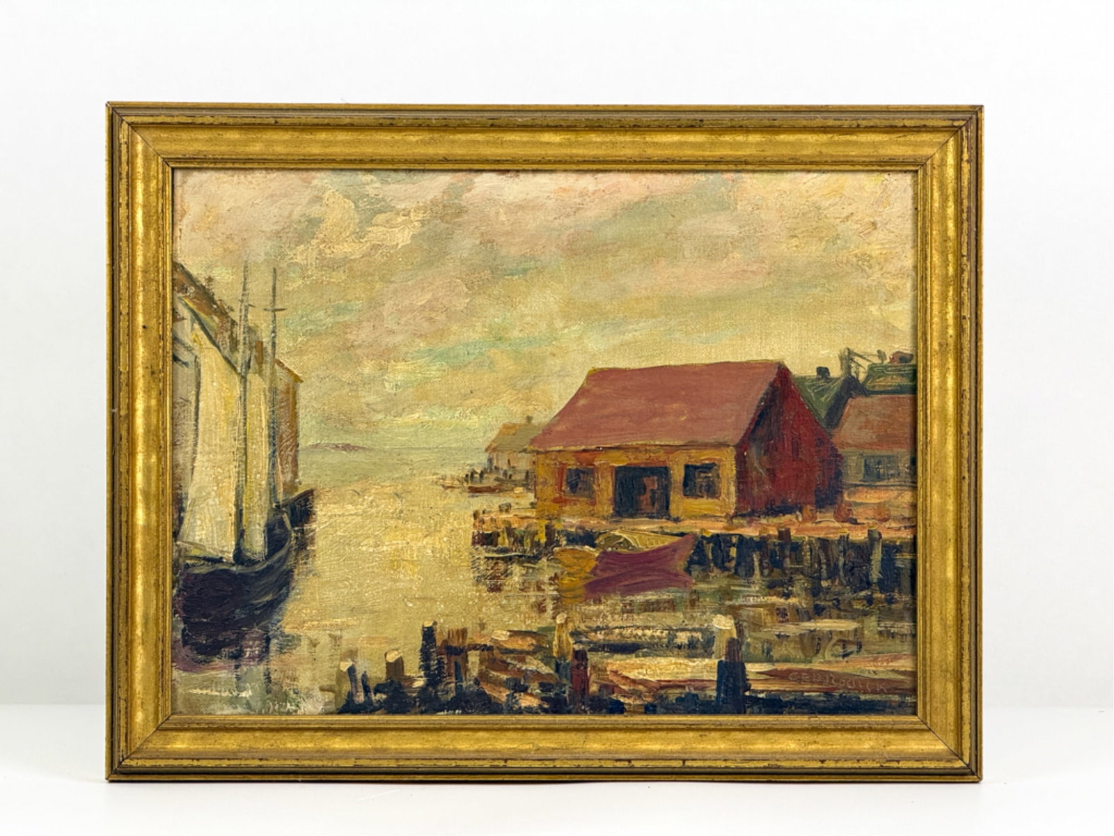 CHARLES RODICK (1874-1940) "NEW ENGLAND DOCKS" (1 of 9)