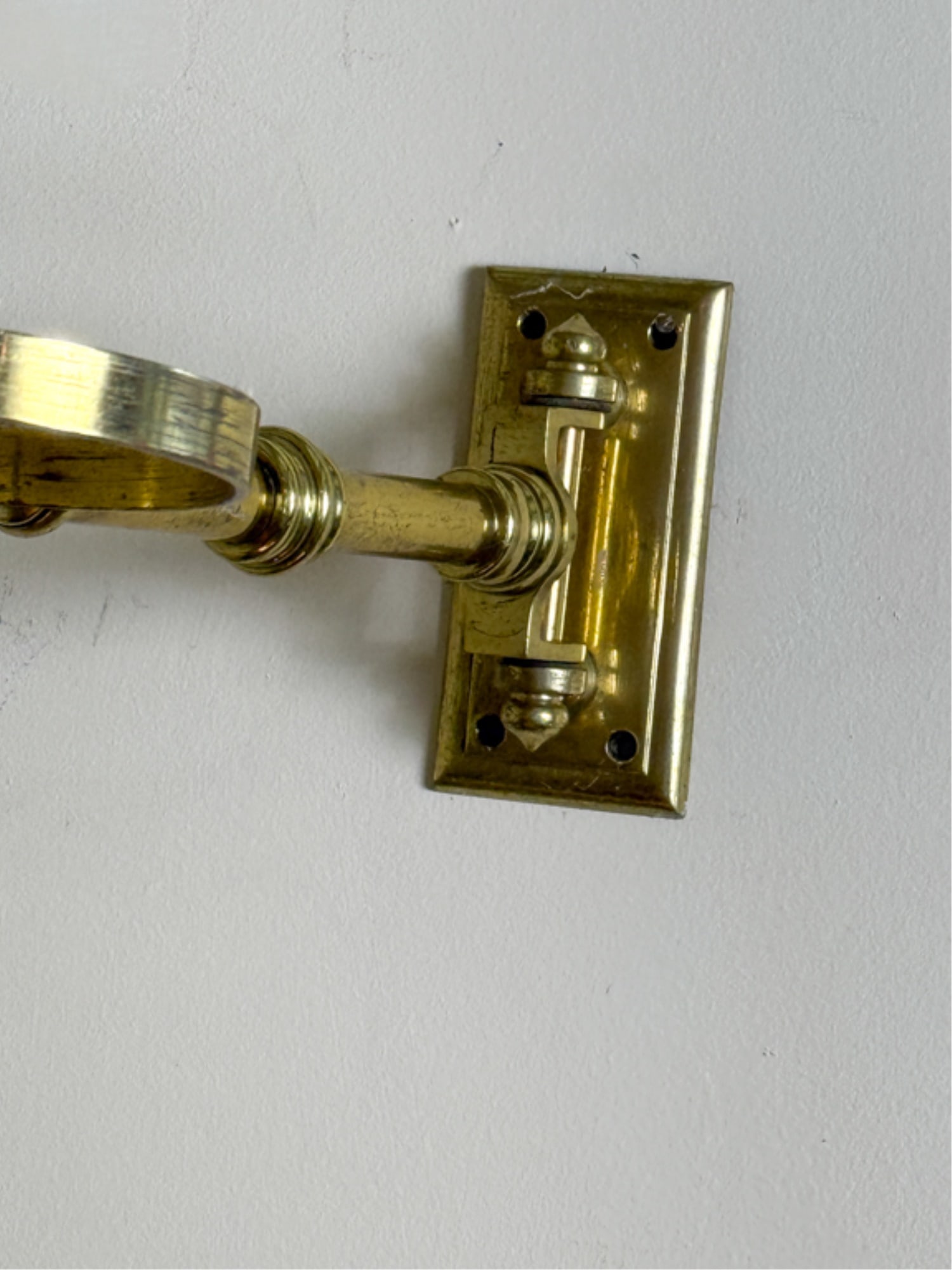 PAIR VICTORIAN BRASS PLANTER BRACKETS - 5