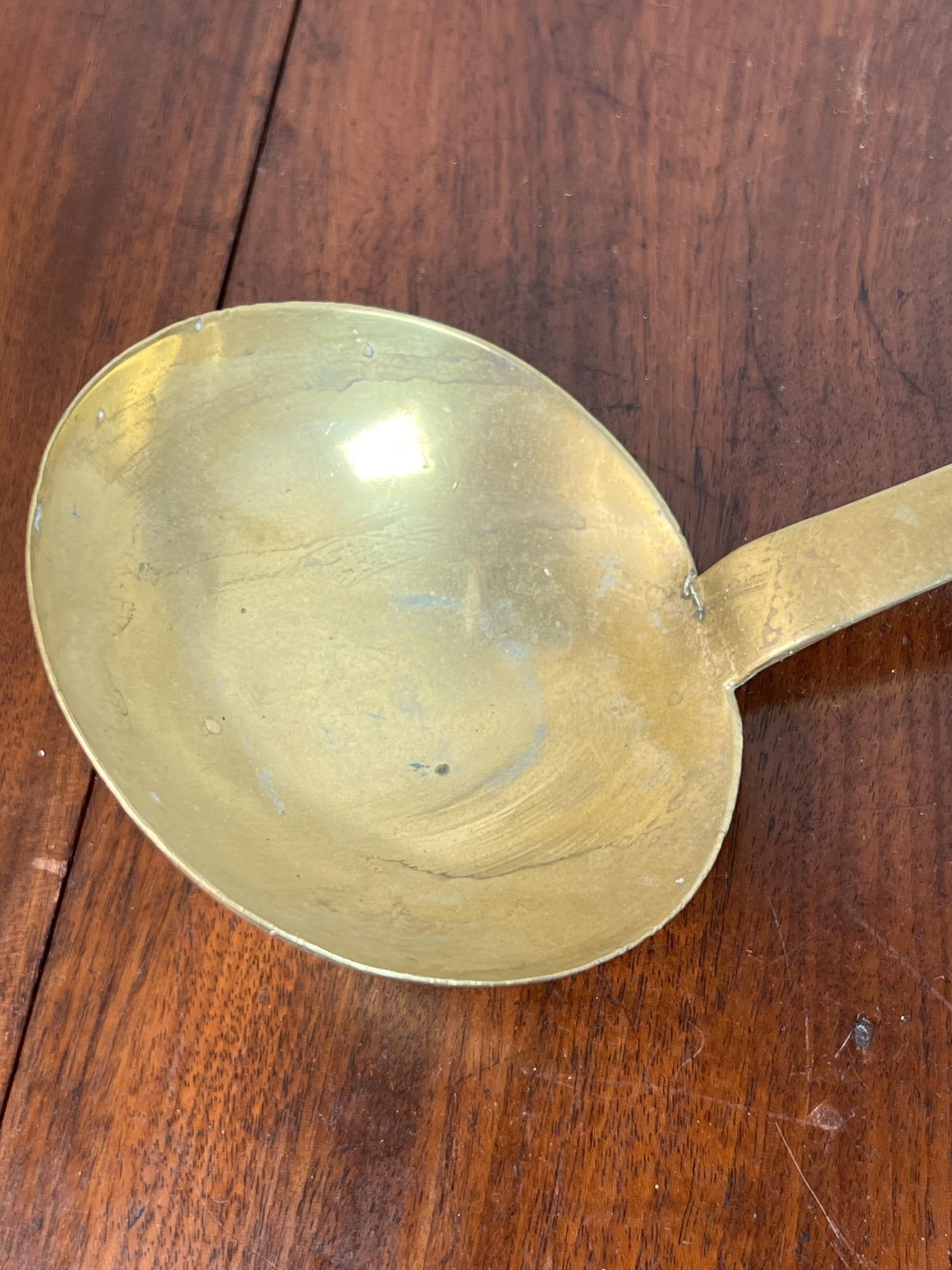 (19th c) BRASS LADLE - 2