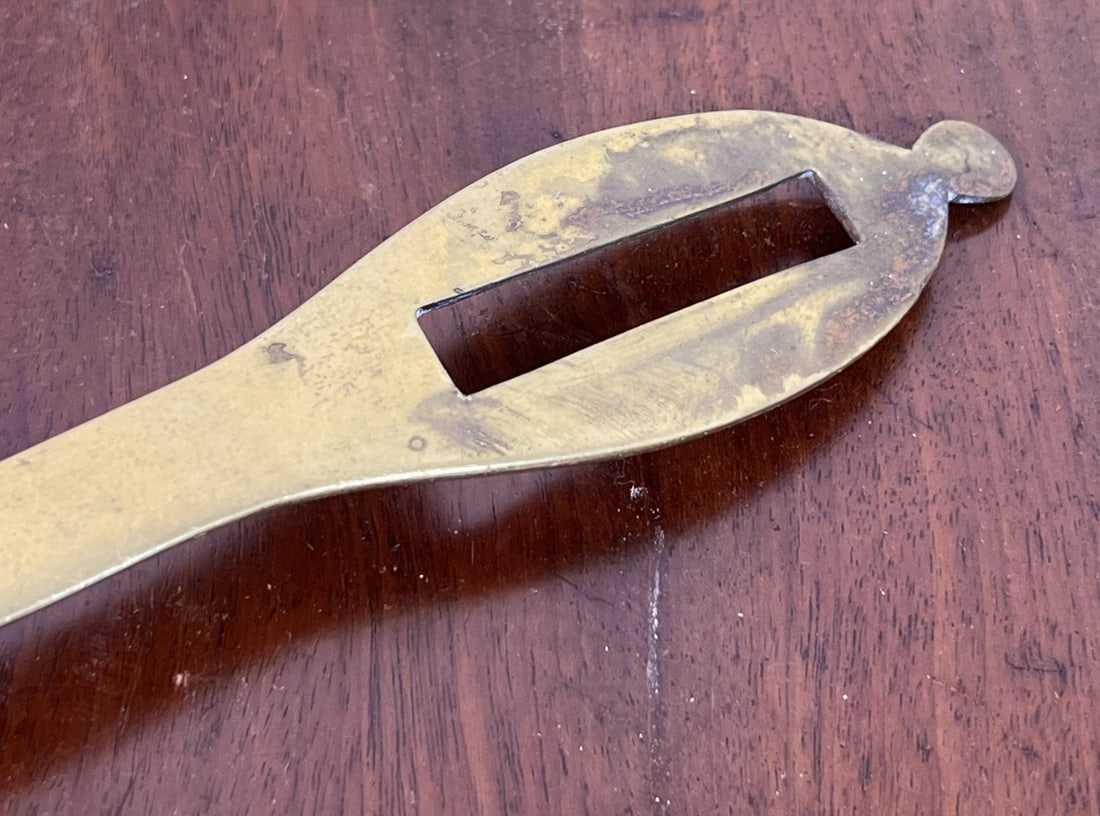(19th c) BRASS LADLE - 3