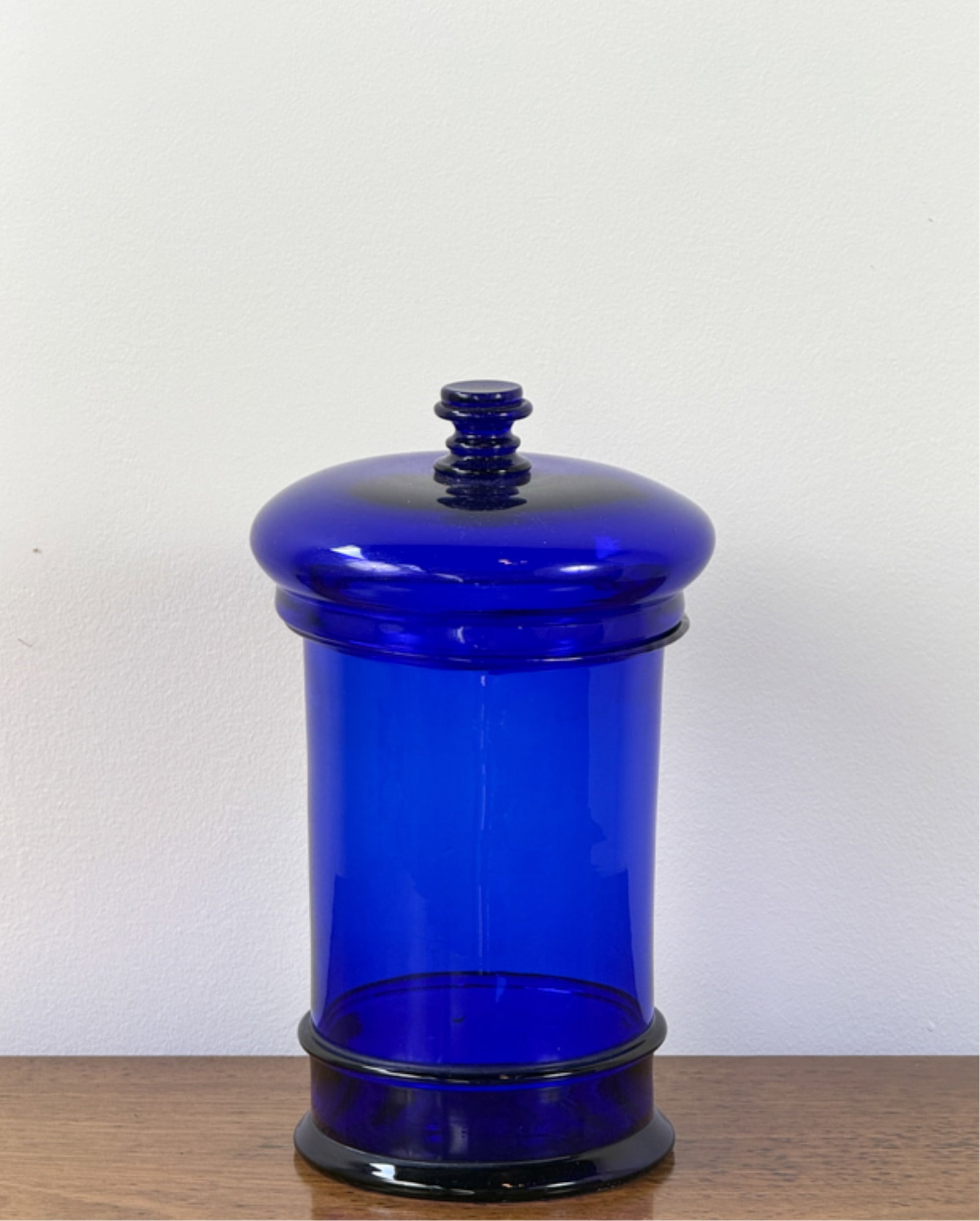 (19thc) HAND BLOWN COBALT APOTHECARY: 10 inches.