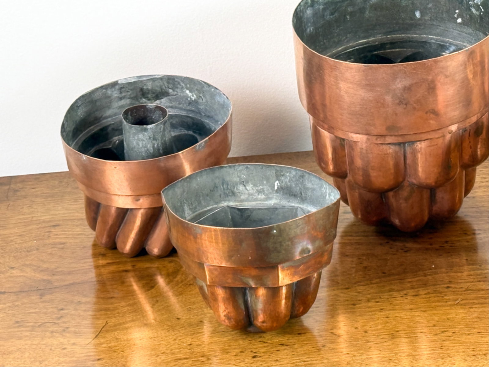 GROUP (5) COPPER CAKE/PUDDING MOLDS - 4