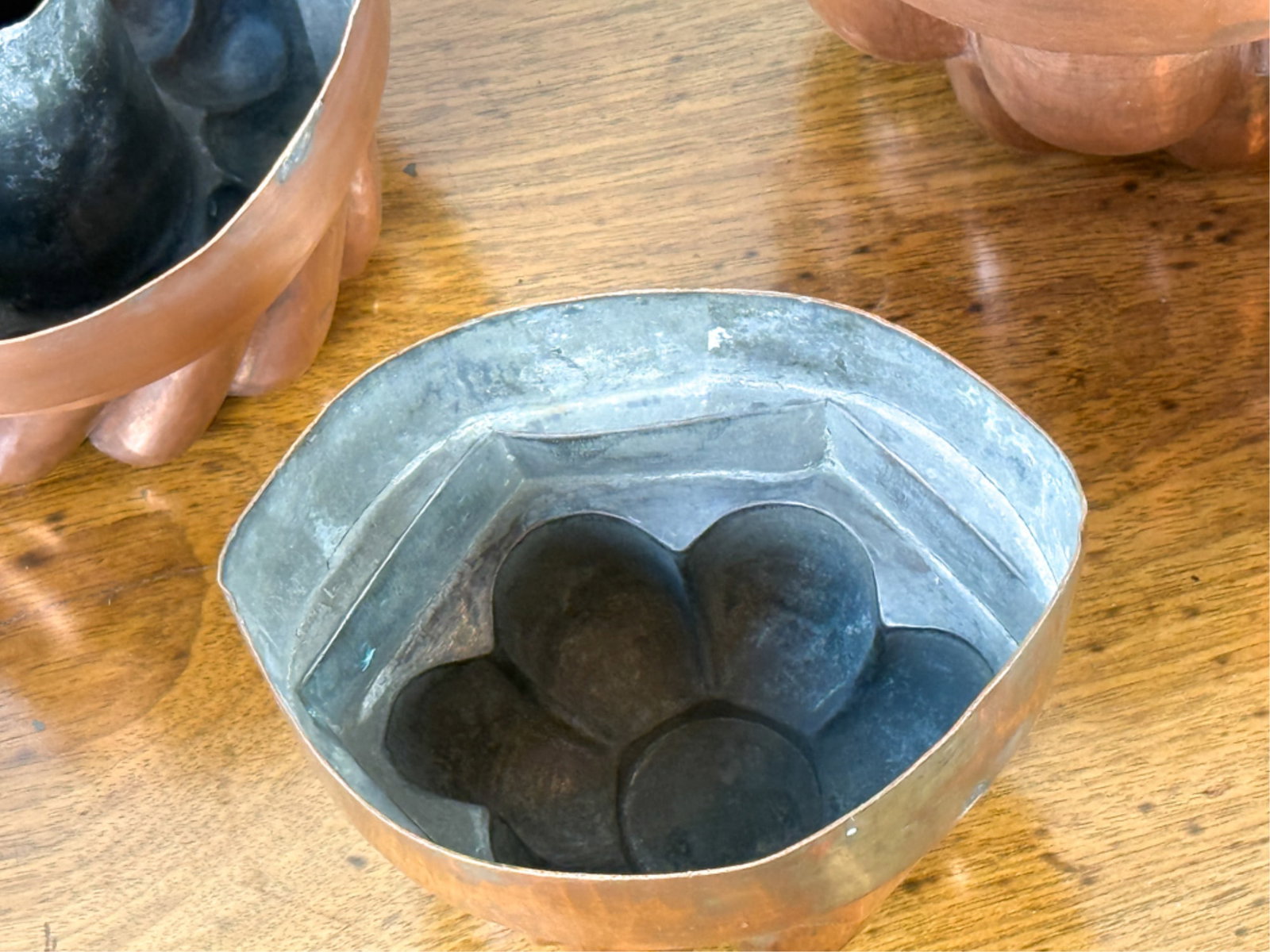 GROUP (5) COPPER CAKE/PUDDING MOLDS - 7