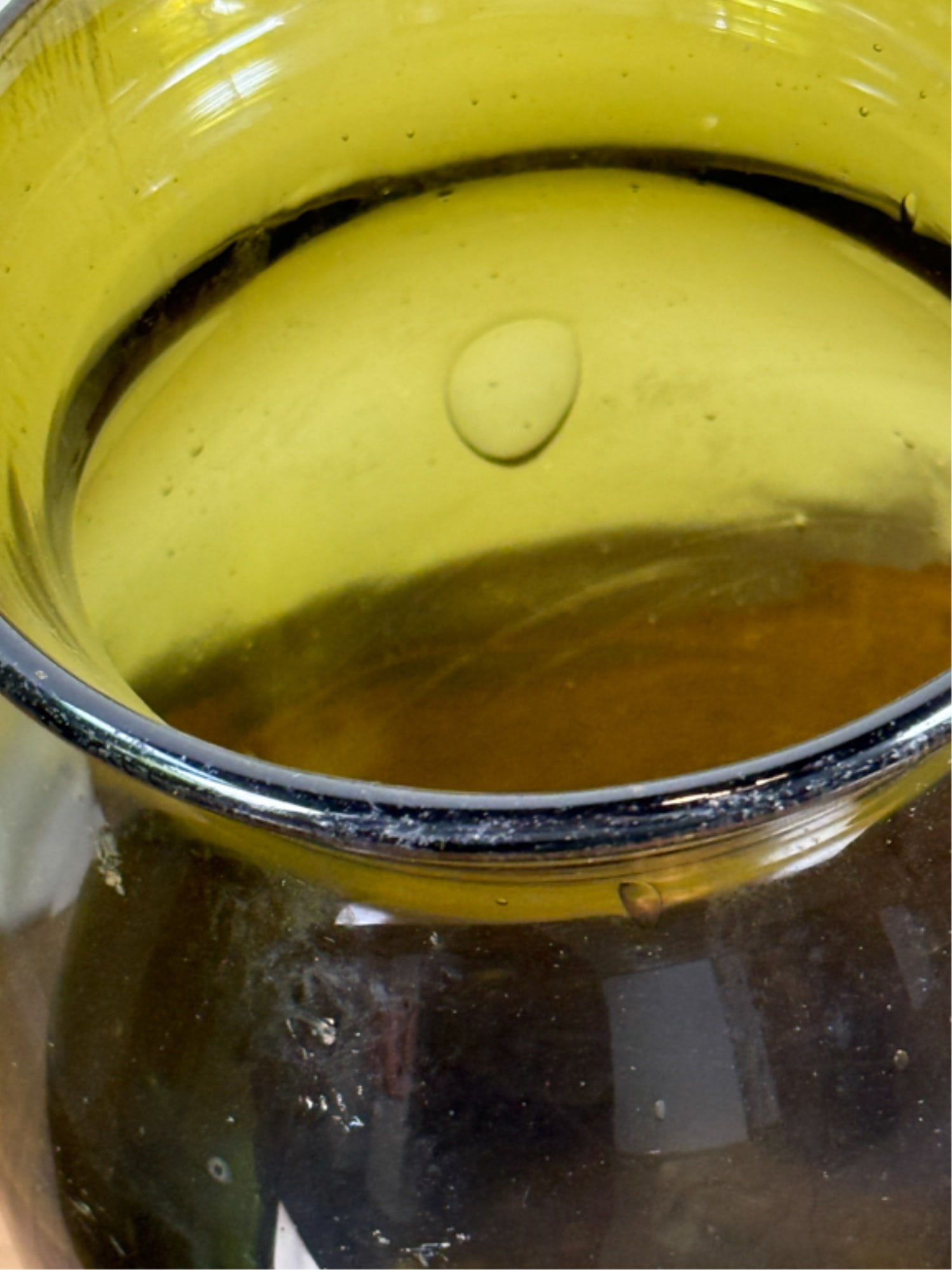 (3) HAND BLOWN (19thc) CORNICHON JARS - 7