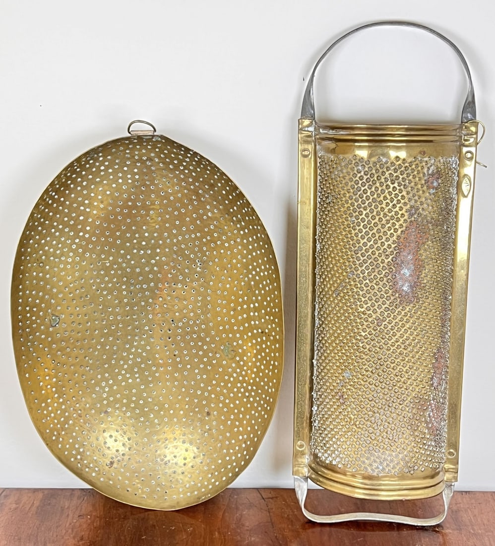 BRASS GRATER AND CHEESE STRAINER (1 of 11)