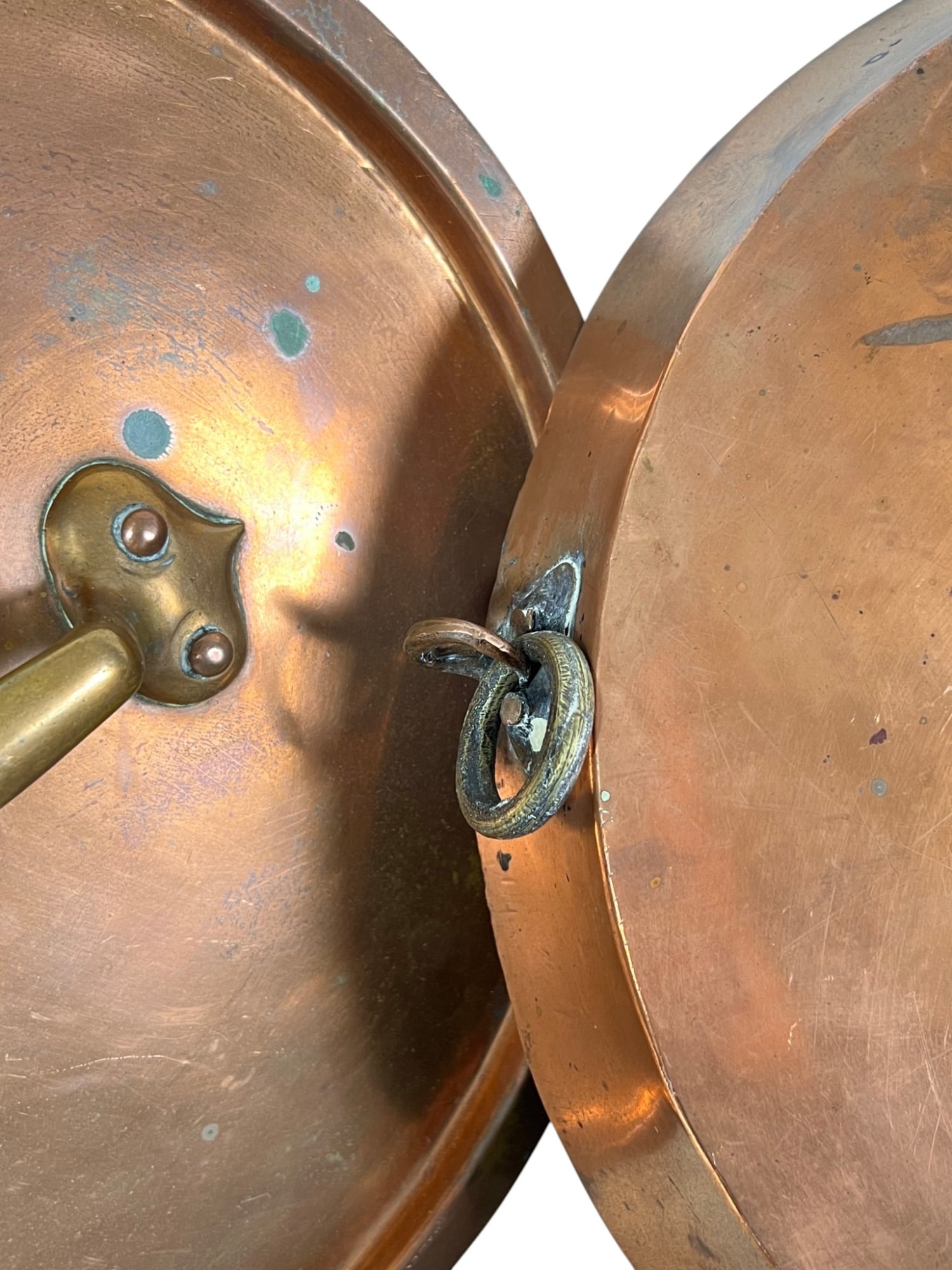 GROUPING MOSTLY (19thc) COPPER COOKWARE & LIDS - 12