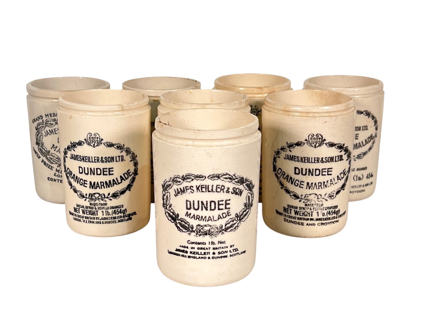(8) JAMES KEILLER & SON MARMALADE JARS (1 of 8)