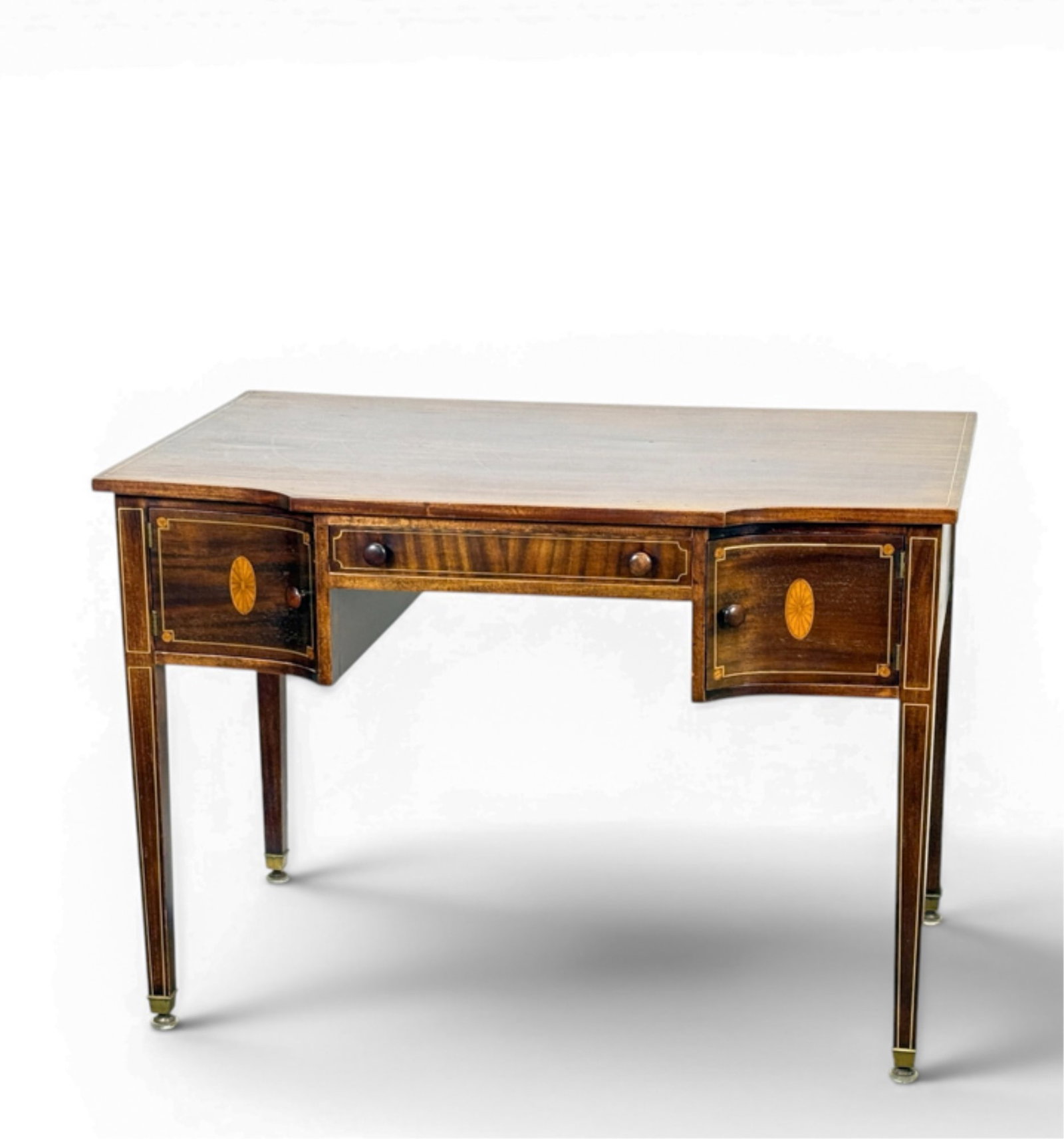 HEPPLEWHITE STYLE DESK w/ STRING INLAY DECORATION (1 of 7)