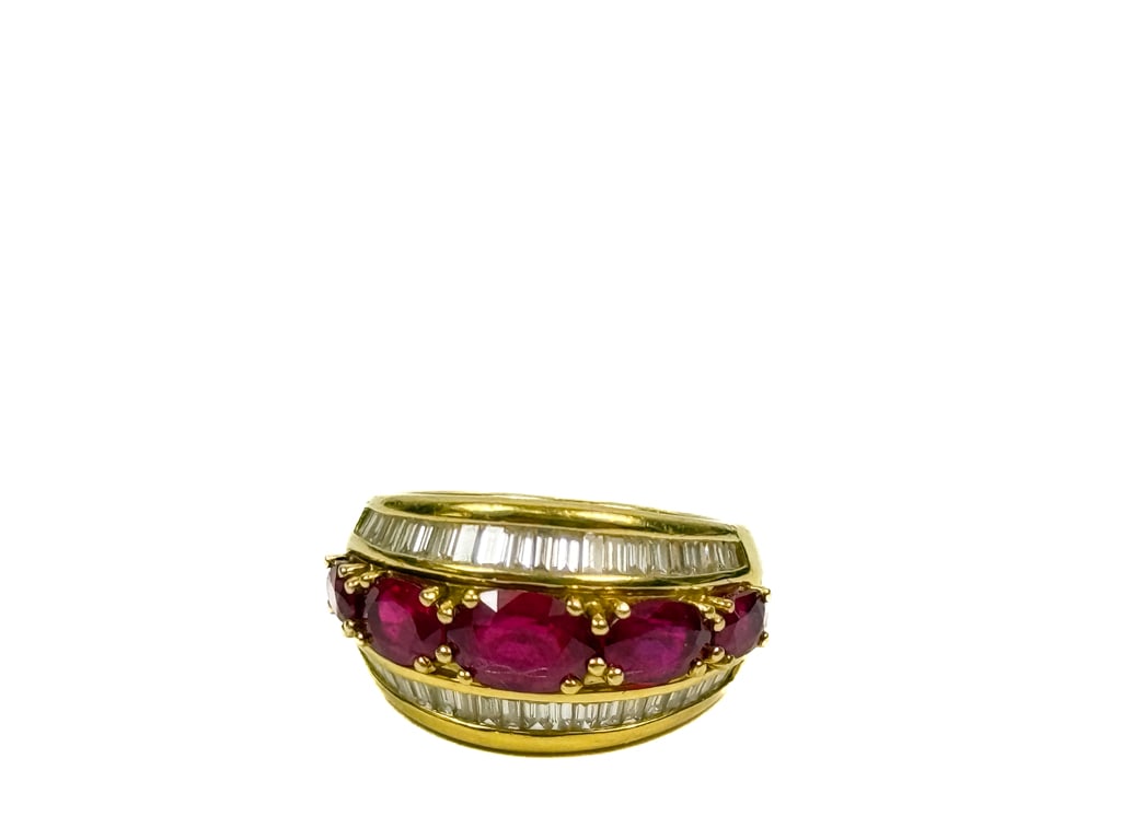 18K GOLD DIAMOND & RUBY RING (1 of 10)