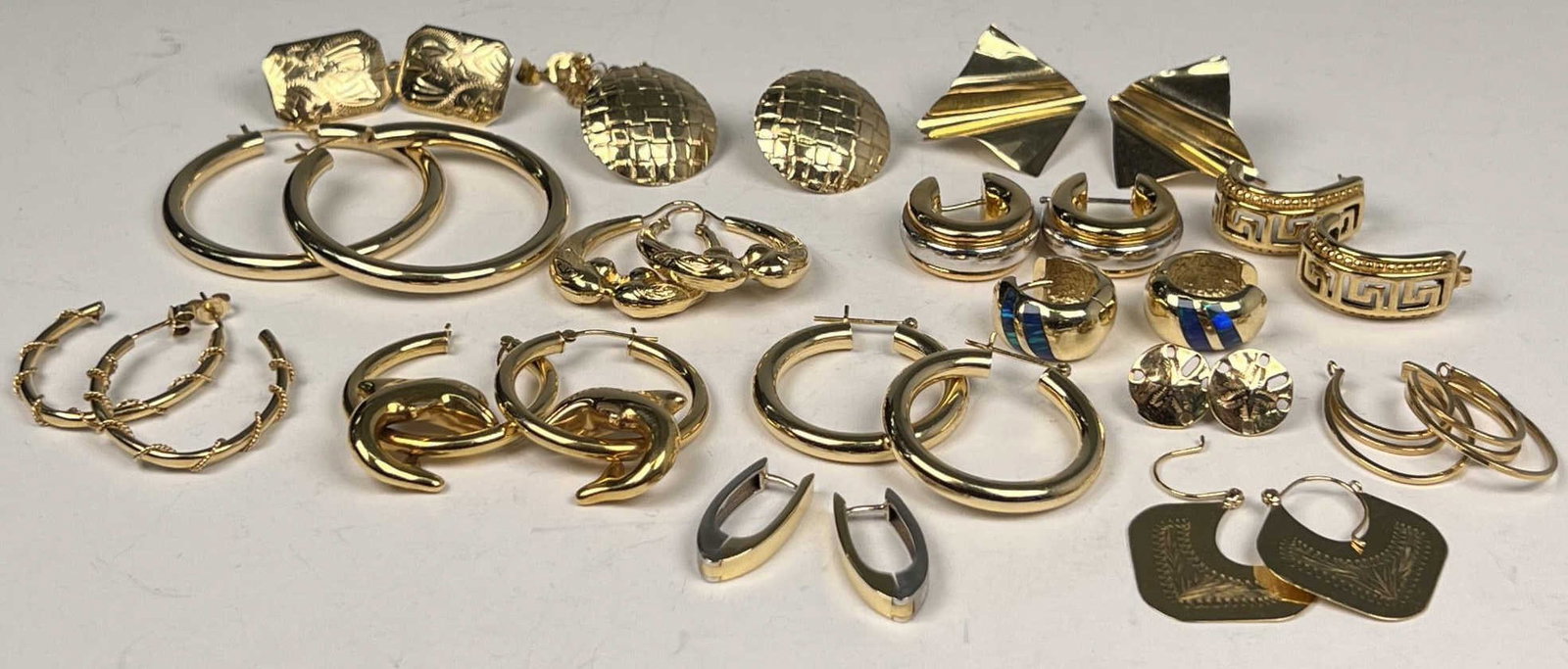 GROUPING OF 14K GOLD EARRINGS (1 of 12)