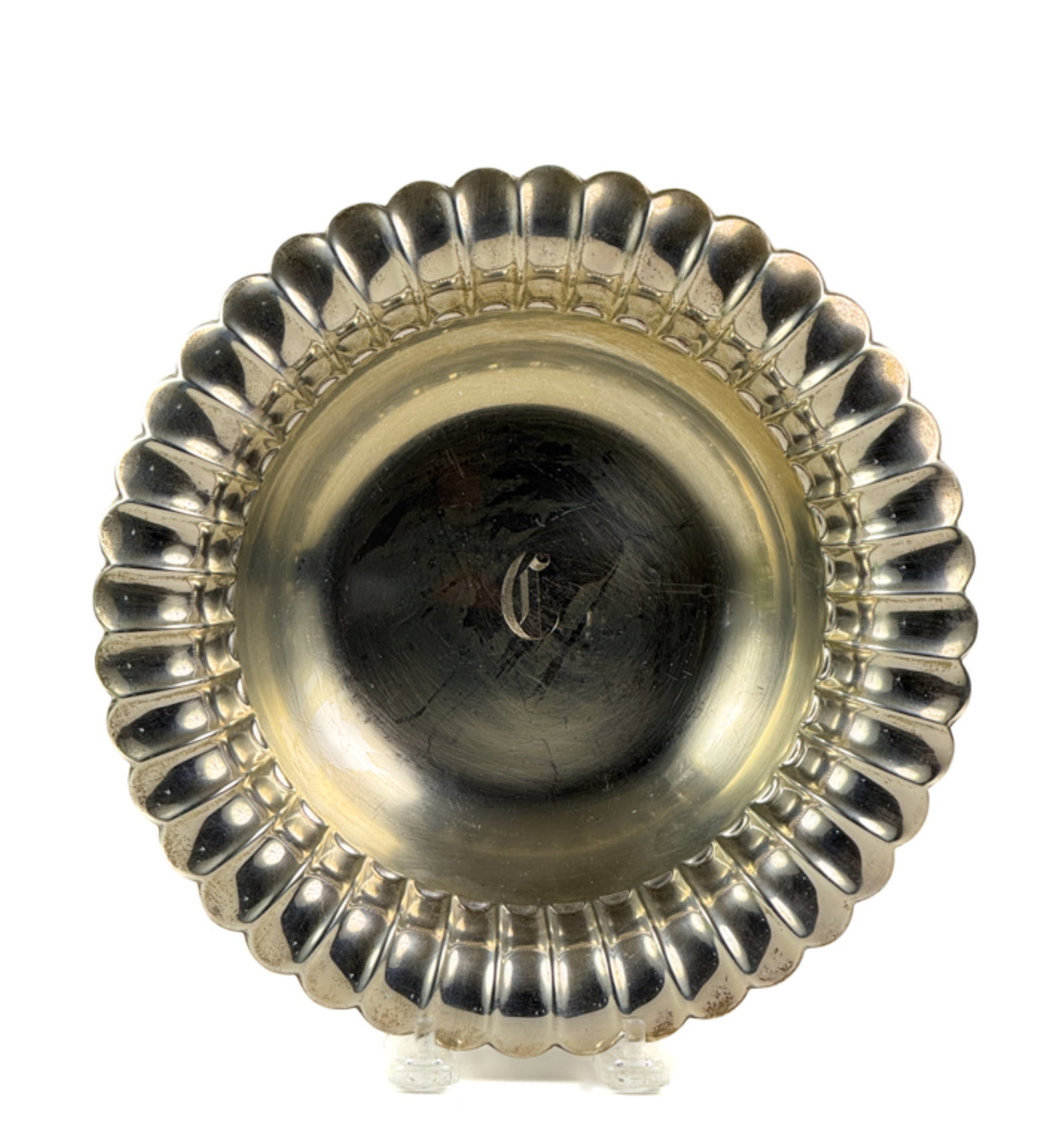 BLACK, STARR & GORHAM STERLING SILVER BOWL: Scalloped. 9 1/2 inches. 15.77 ozt.