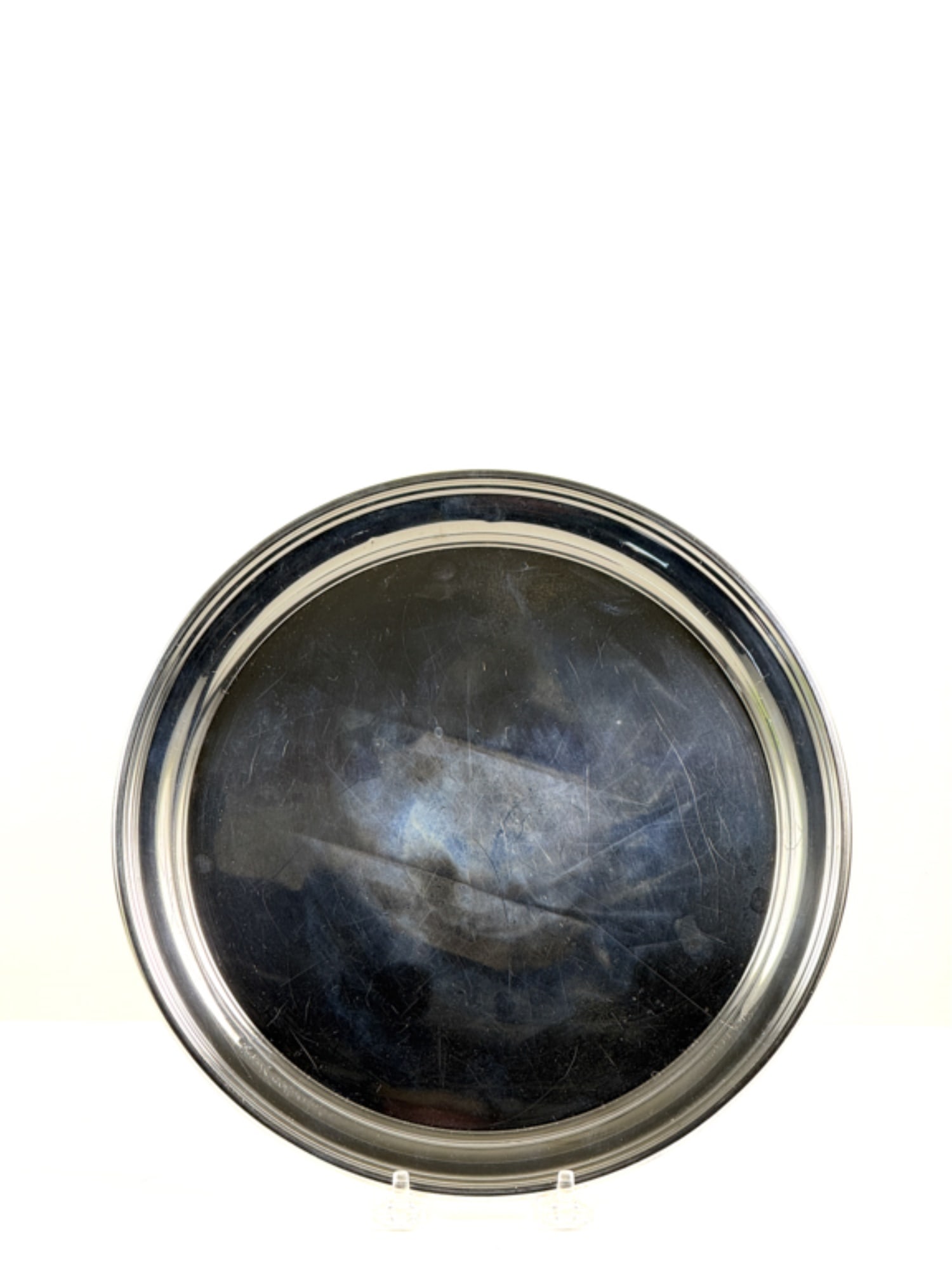 PREISNER STERLING SILVER SERVING DISH: 10 1/4 Inches. 8.49 ozt.