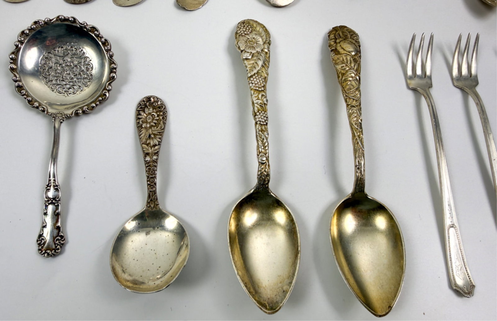GENEROUS GROUPING STERLING SILVER FLATWARE - 3