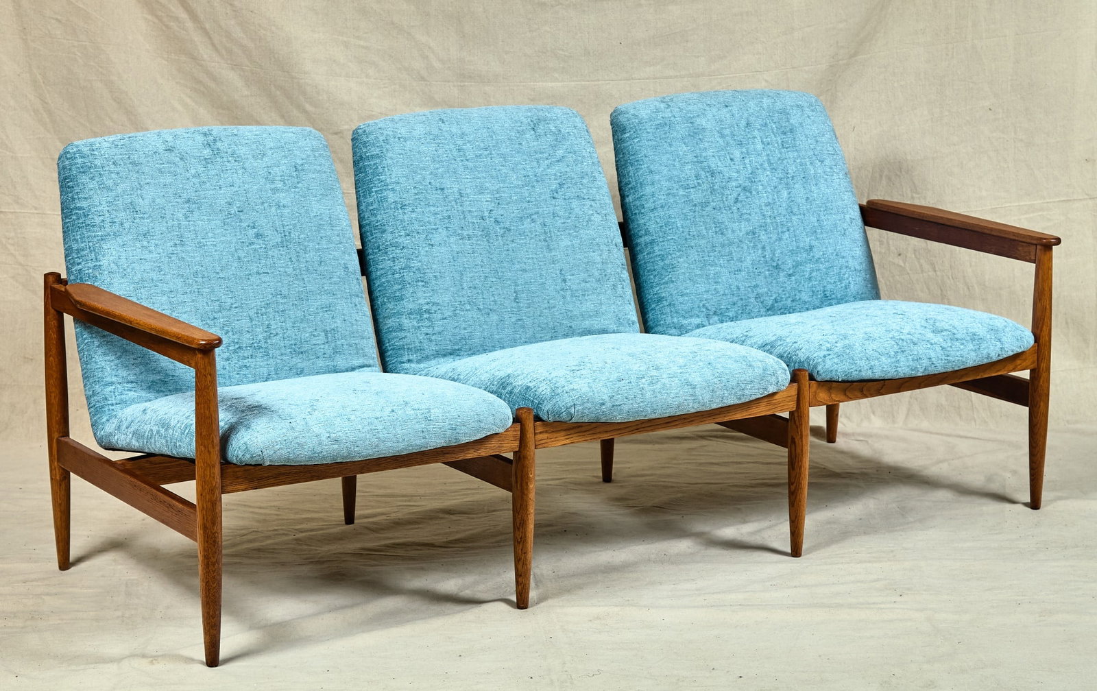 MID-CENTURY MODERN PECAN WOOD SOFA (1 of 10)